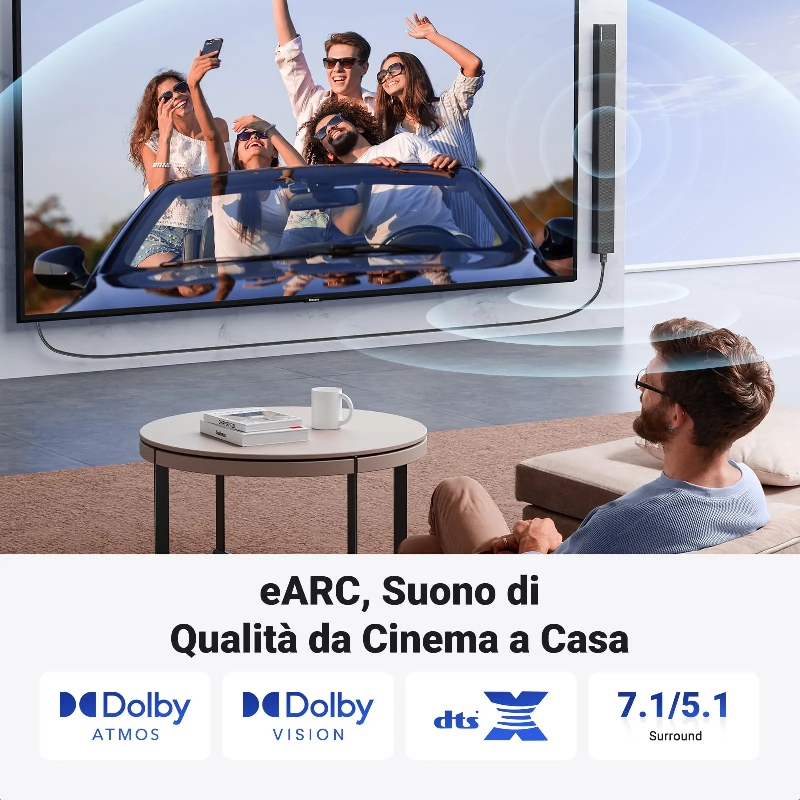 UGREEN Cavo HDMI 2.1 Certificato 8K 60Hz 4K 120Hz 48Gbps (1M) - immagine 5