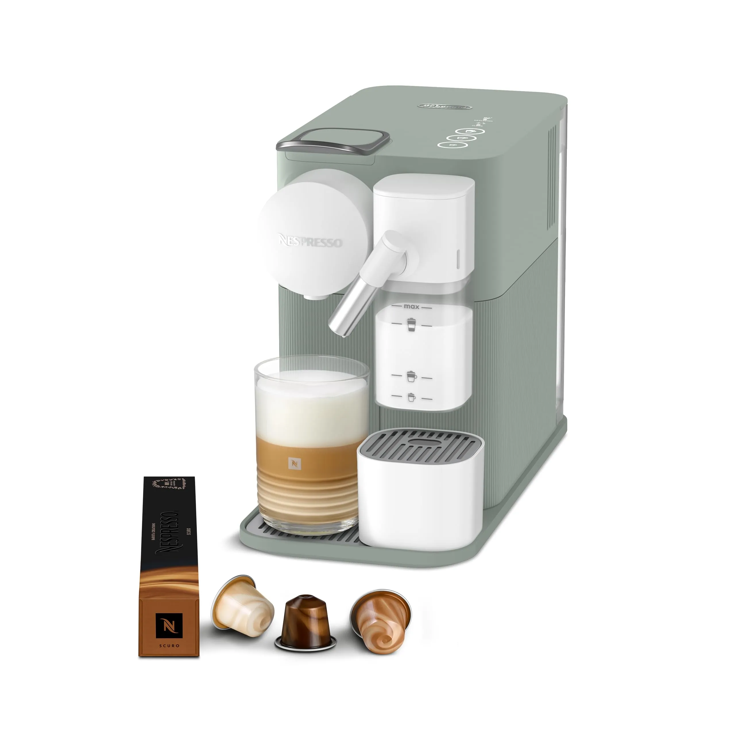 De'Longhi Lattissima One Macchina da Caffè a Capsule con Montalatte Automatico, Dark Sage (EN510.GR) - immagine 1