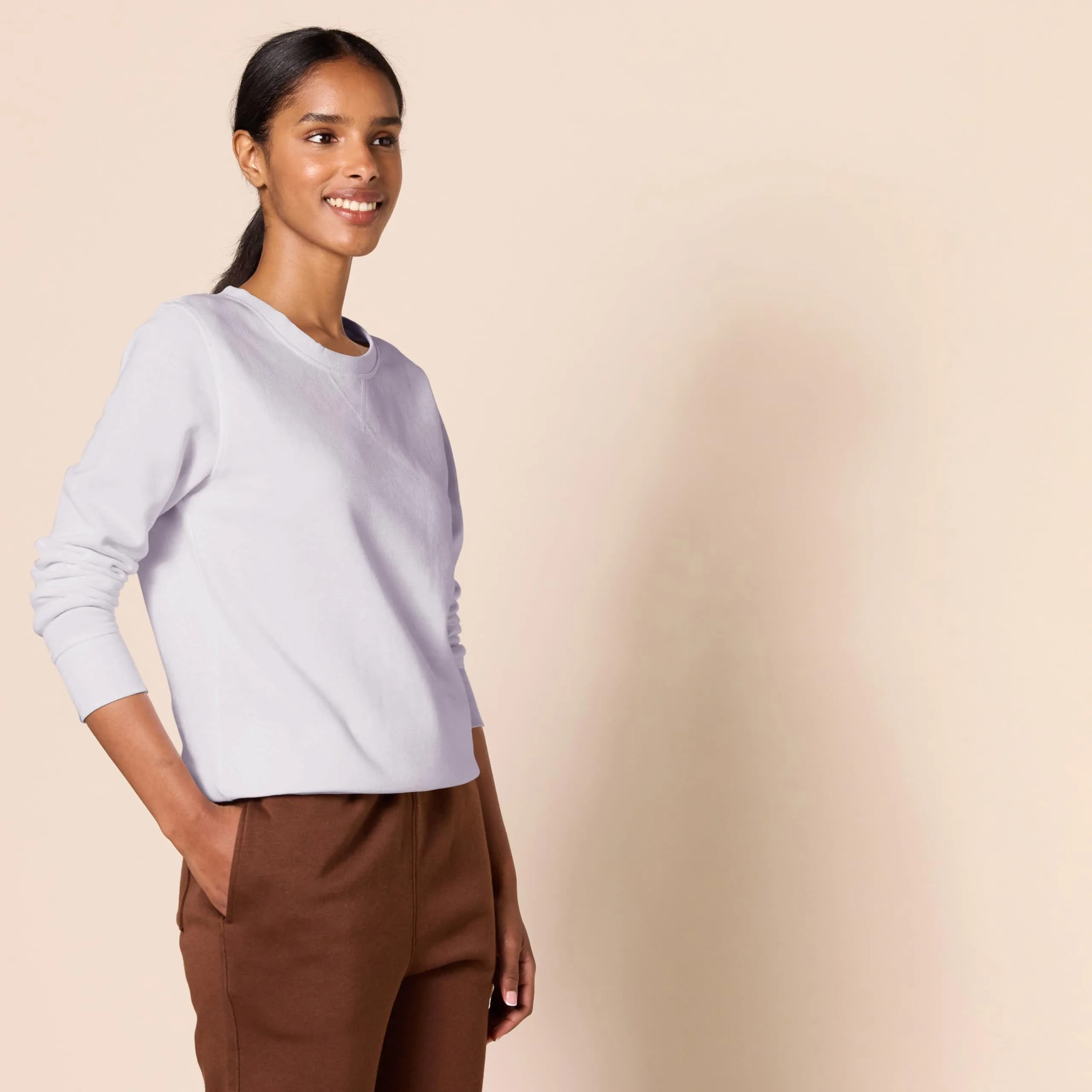 Amazon Essentials Felpa Girocollo da Donna in Pile di Spugna Francese, Lilla, XXL - immagine 3