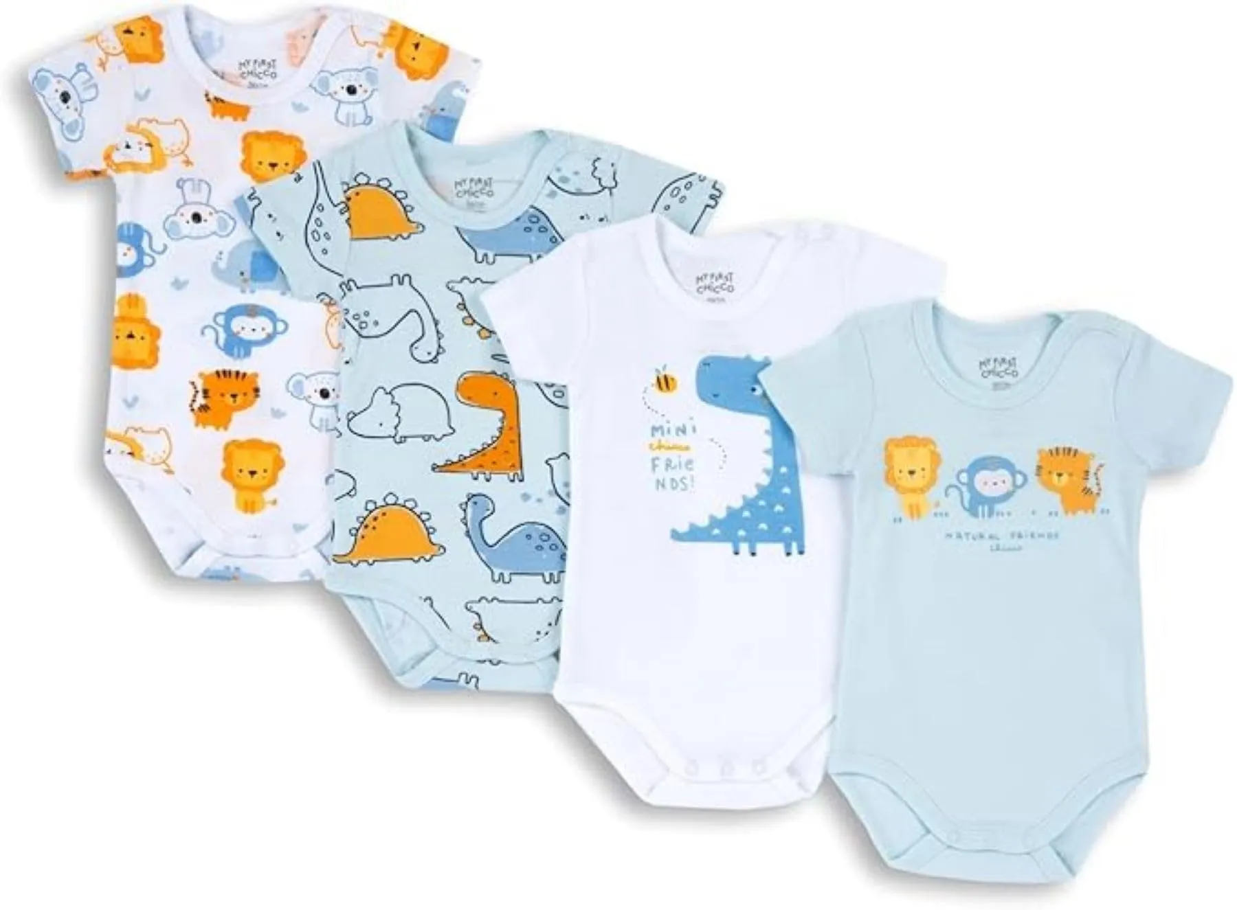 Chicco Bimbo 0-24 Set di 4 Body a Maniche Corte - immagine 1