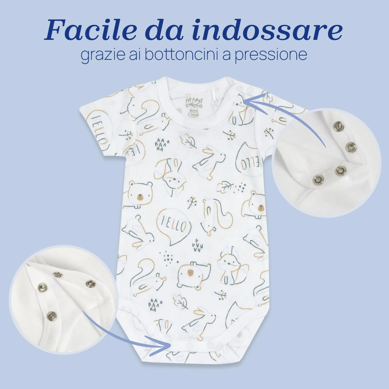 Chicco Bimbo 0-24 Set di 4 Body a Maniche Corte - immagine 5
