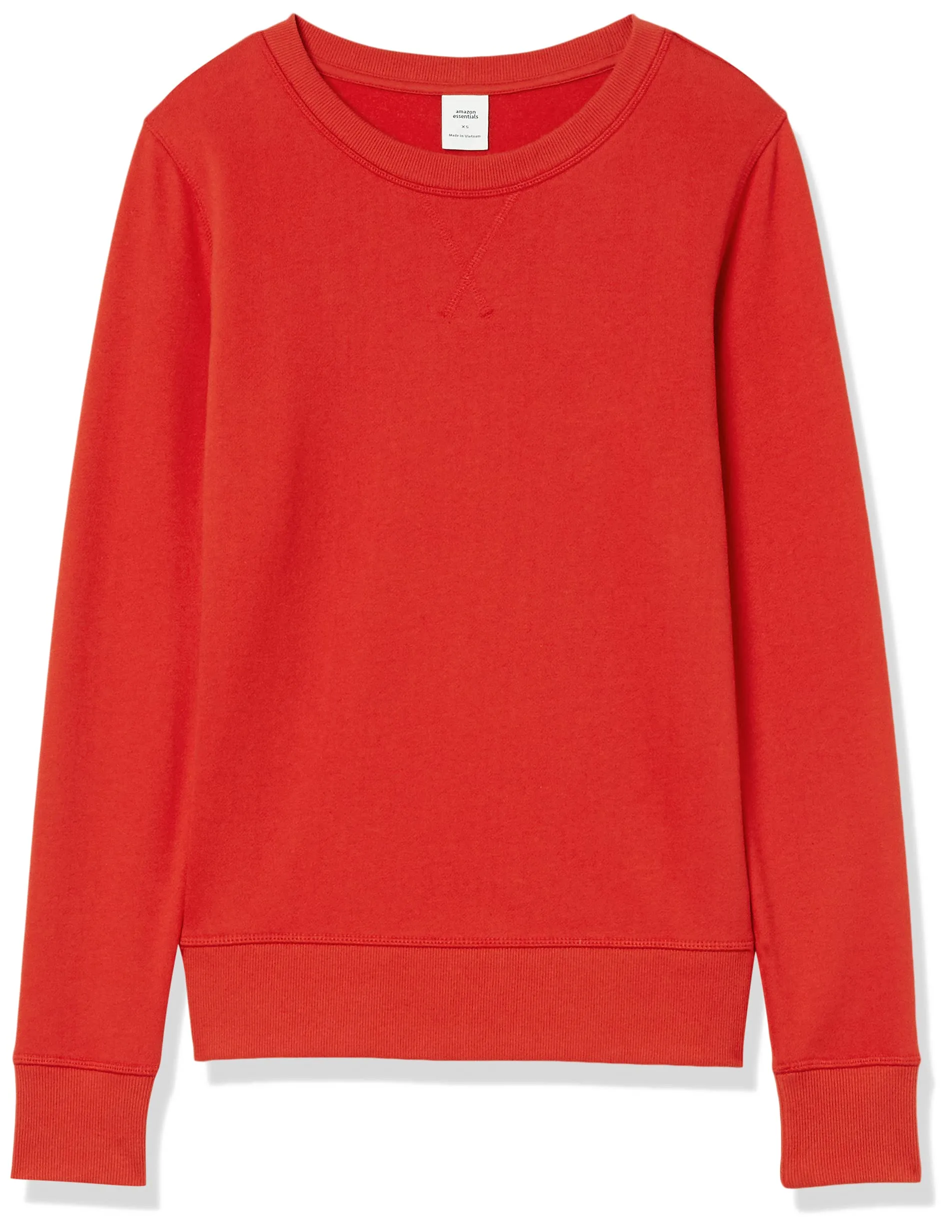 Amazon Essentials Felpa Girocollo da Donna in Pile di Spugna Francese, Rosso, XL - immagine 8