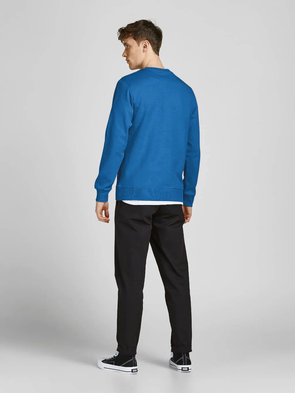 Jack & Jones JJEBASIC Felpa da Uomo con Scollo Rotondo - Blu (Classic Blue/Reg), XL - immagine 3
