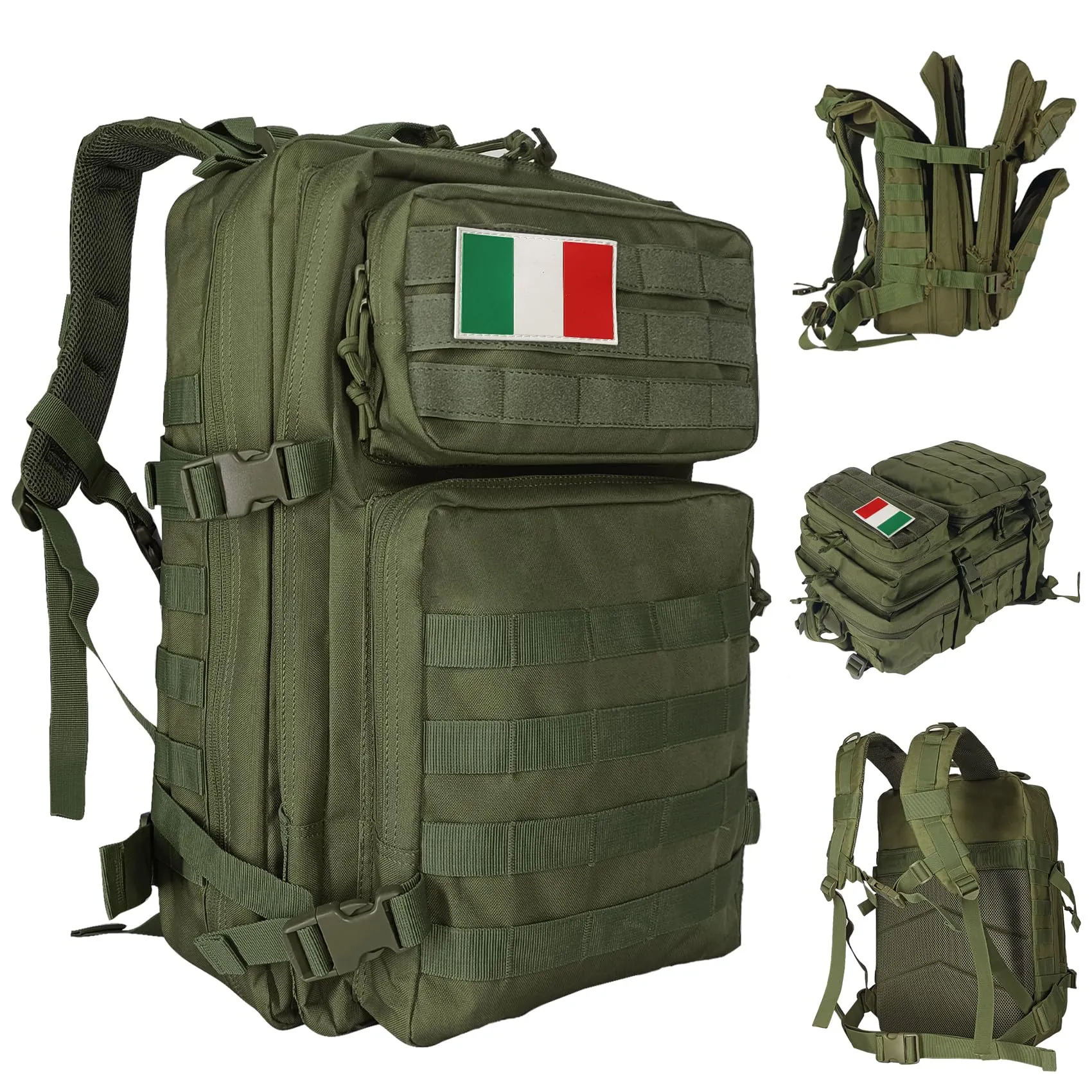 Oreunik Zaino Militare Tattico Impermeabile 45L Molle (Verde) - immagine 1