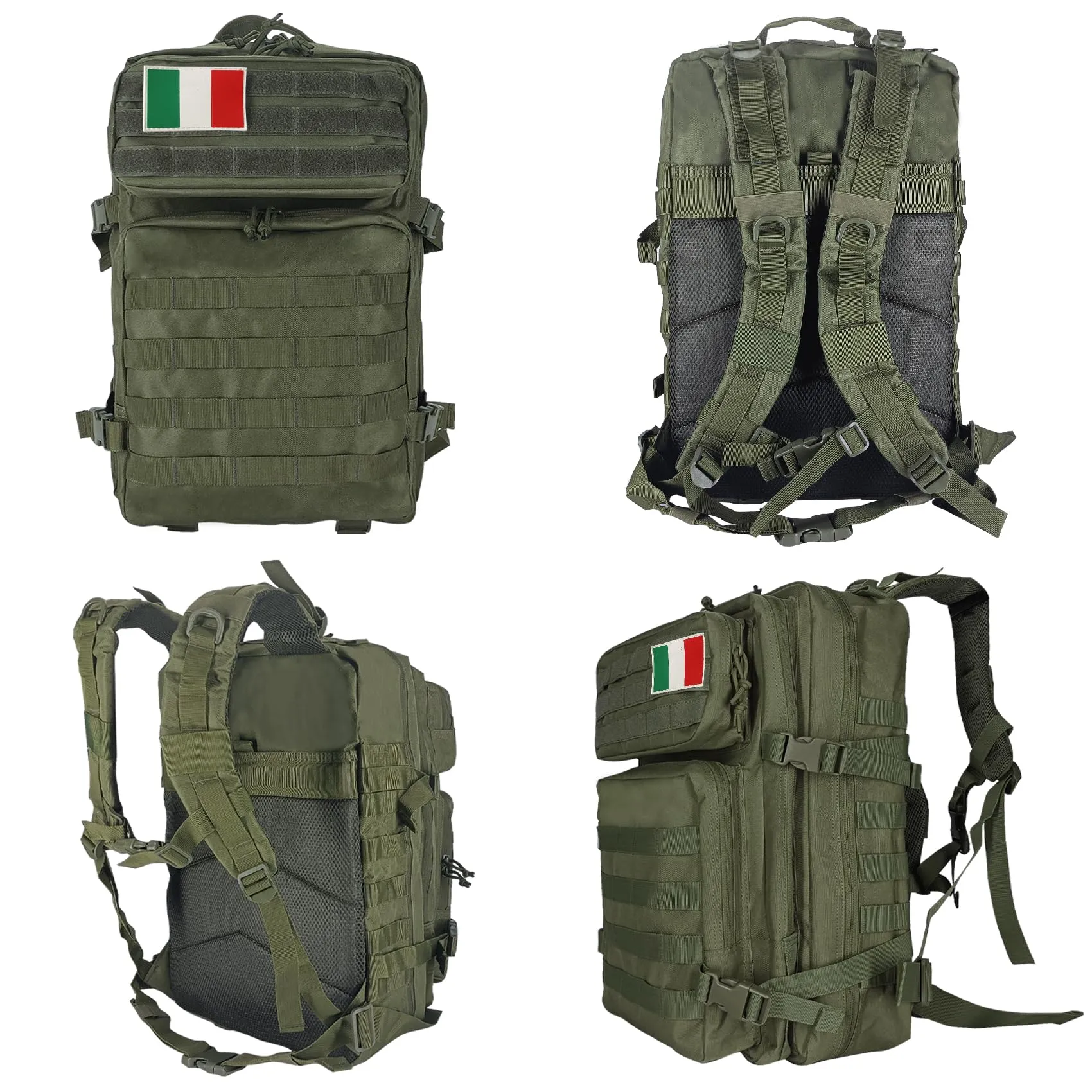 Oreunik Zaino Militare Tattico Impermeabile 45L Molle (Verde) - immagine 5
