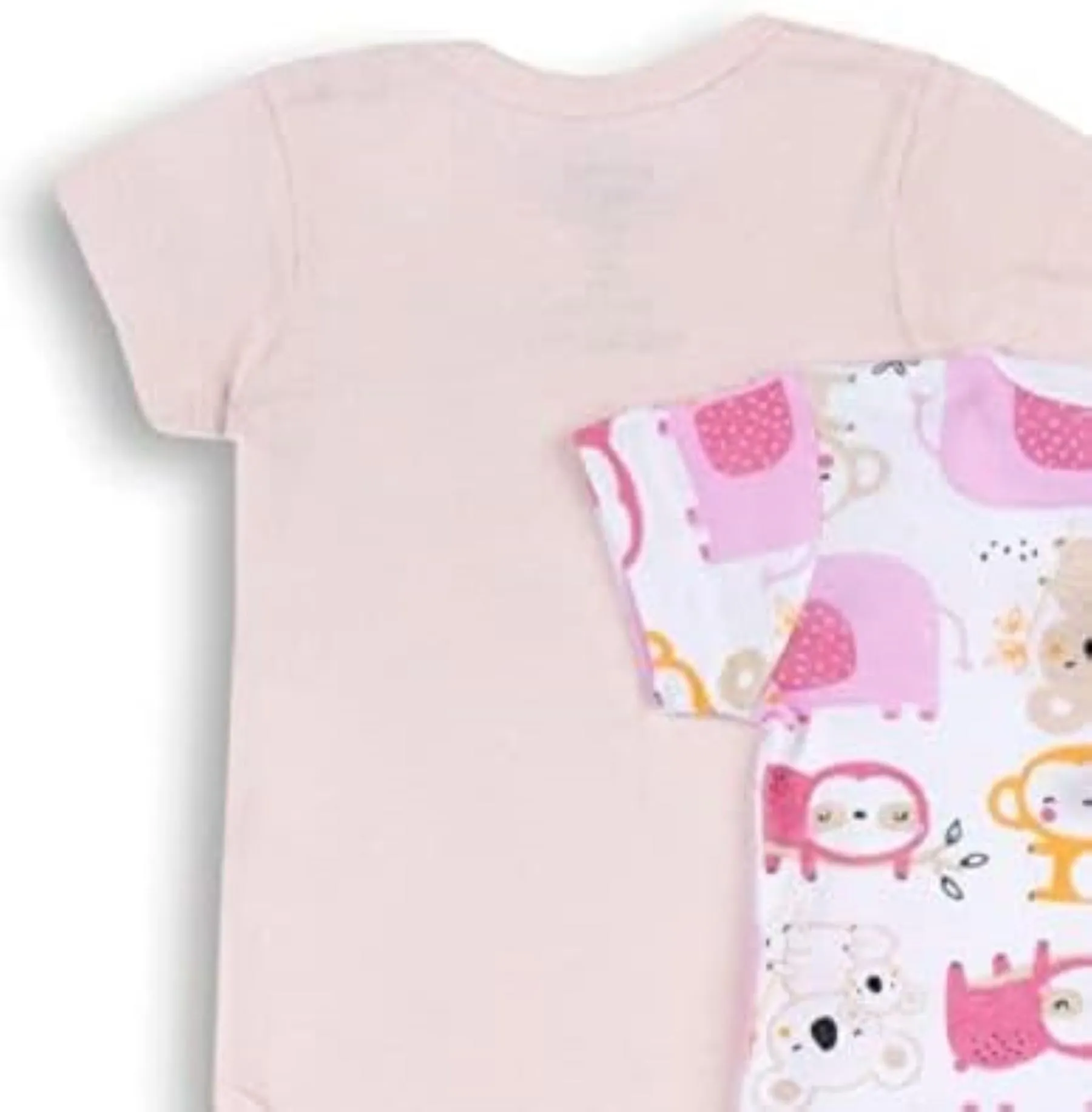Chicco Bimba Set di 4 Body a Maniche Corte, 0-24 Mesi, Rosa - immagine 2