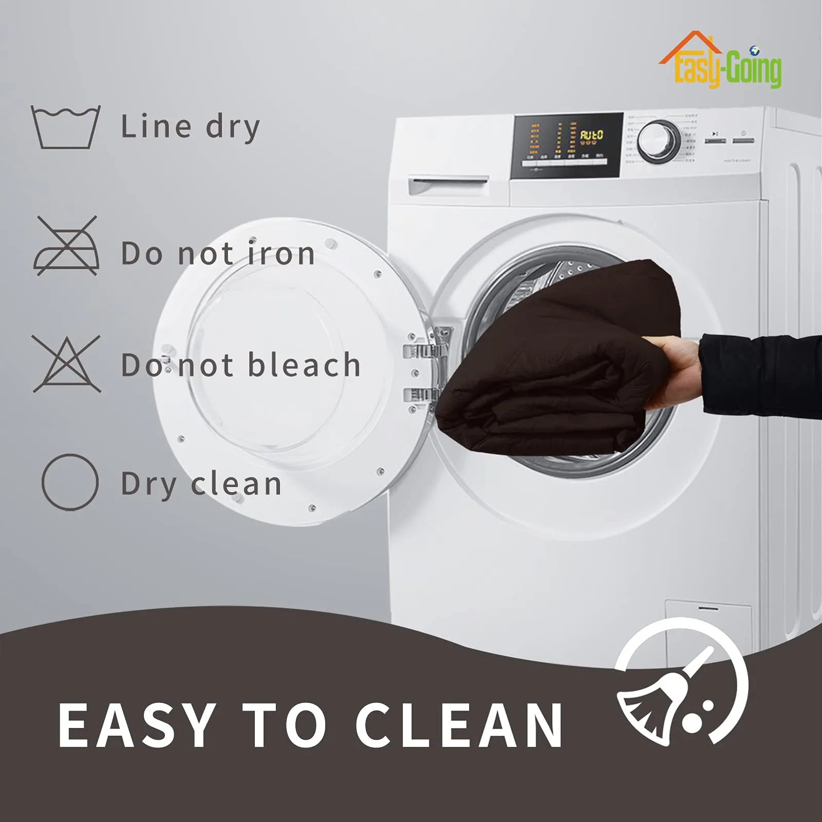 Easy-Going Copridivano Impermeabile per Divano 4 Cuscini, Antiscivolo, XXL, Cioccolato - immagine 7