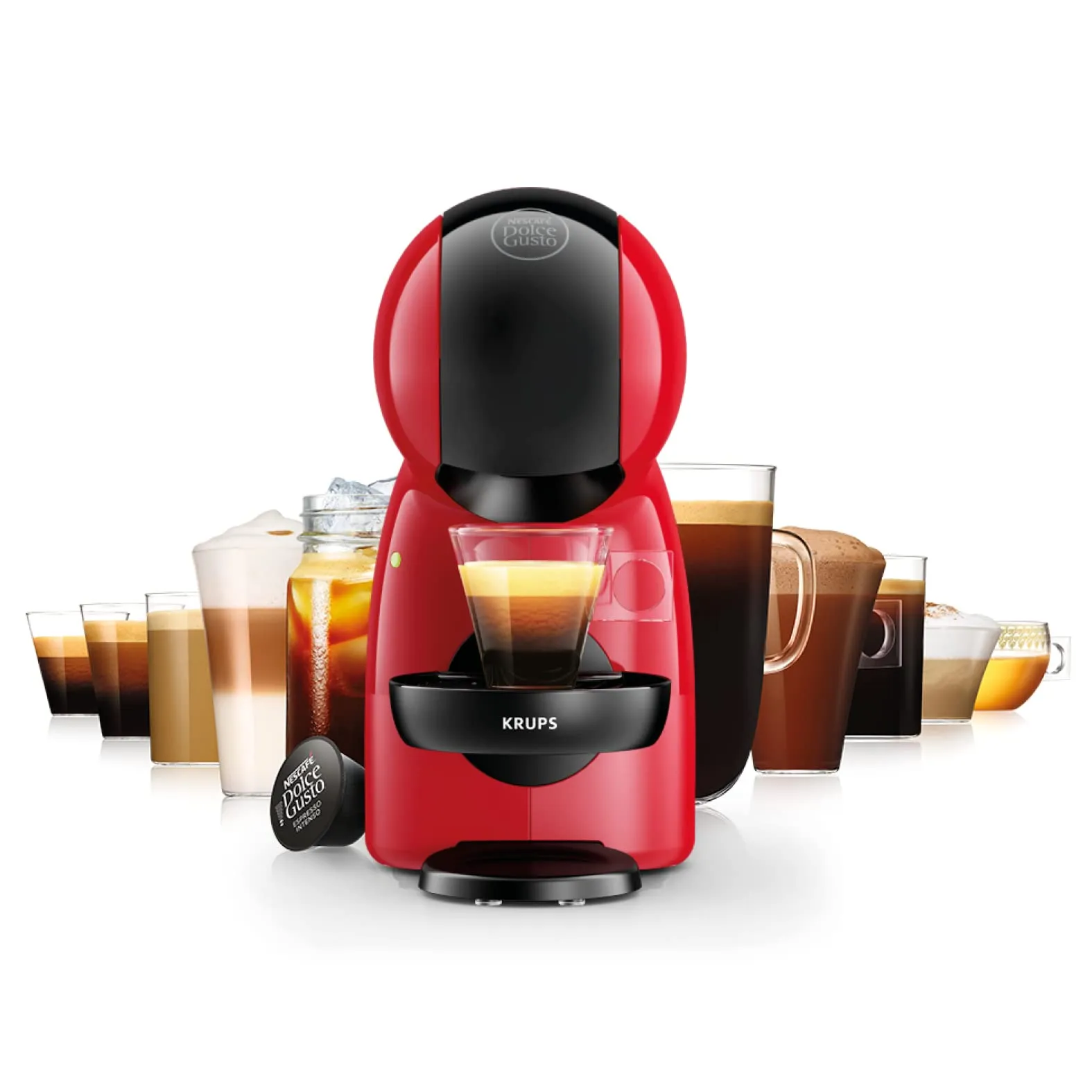 Krups Nescafé Dolce Gusto Piccolo XS Macchina da Caffè a Capsule, Rosso, KP1A3510 - immagine 2