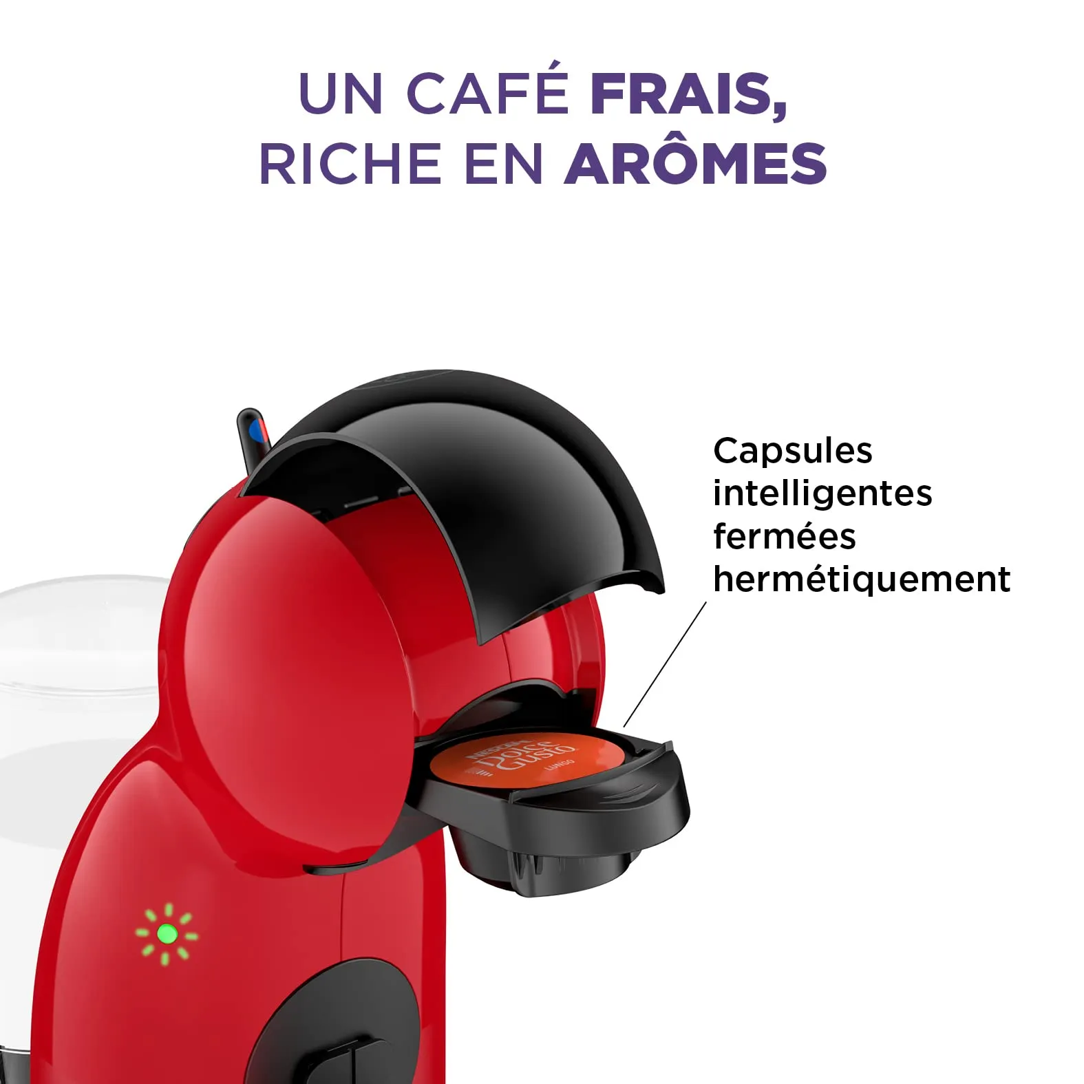 Krups Nescafé Dolce Gusto Piccolo XS Macchina da Caffè a Capsule, Rosso, KP1A3510 - immagine 4