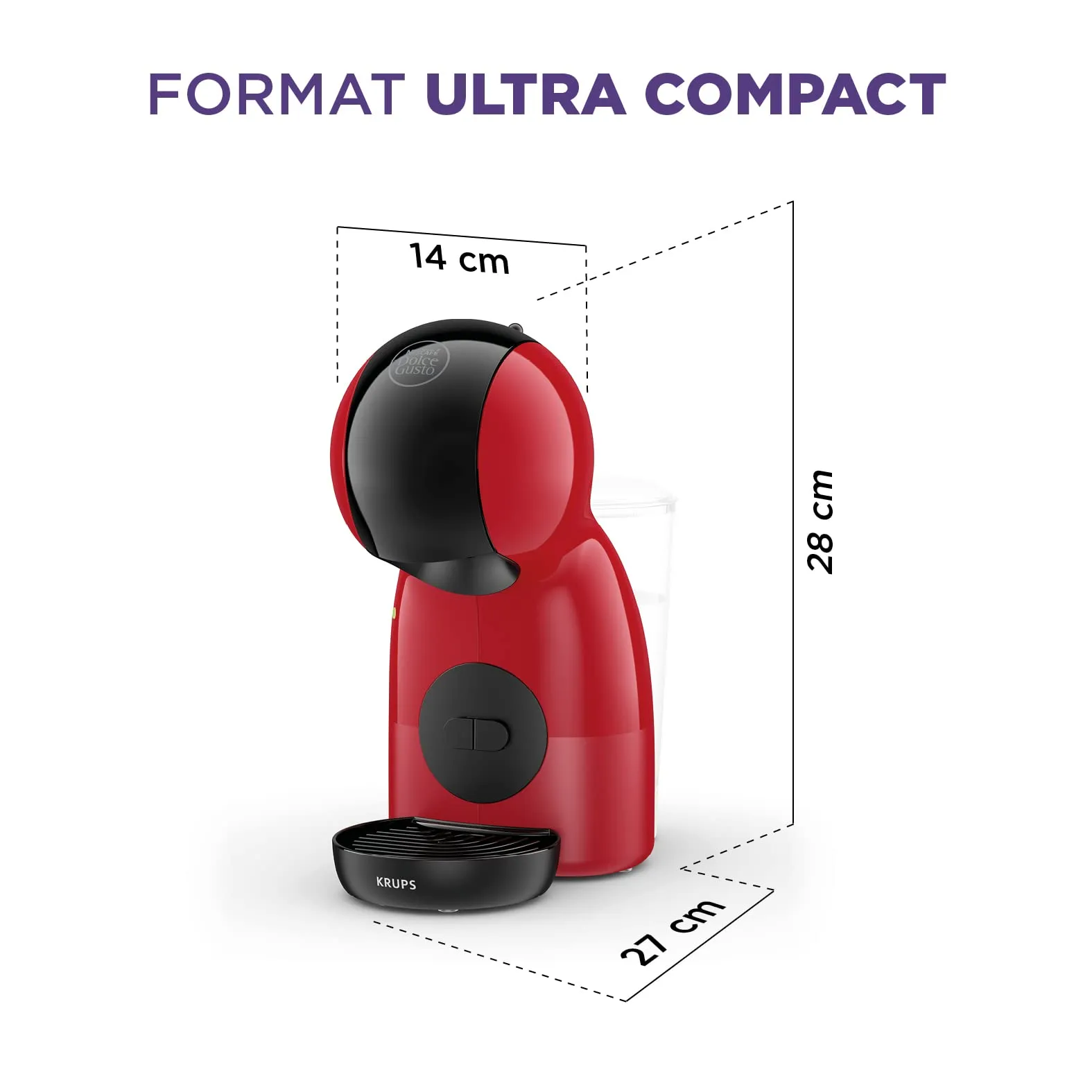 Krups Nescafé Dolce Gusto Piccolo XS Macchina da Caffè a Capsule, Rosso, KP1A3510 - immagine 6