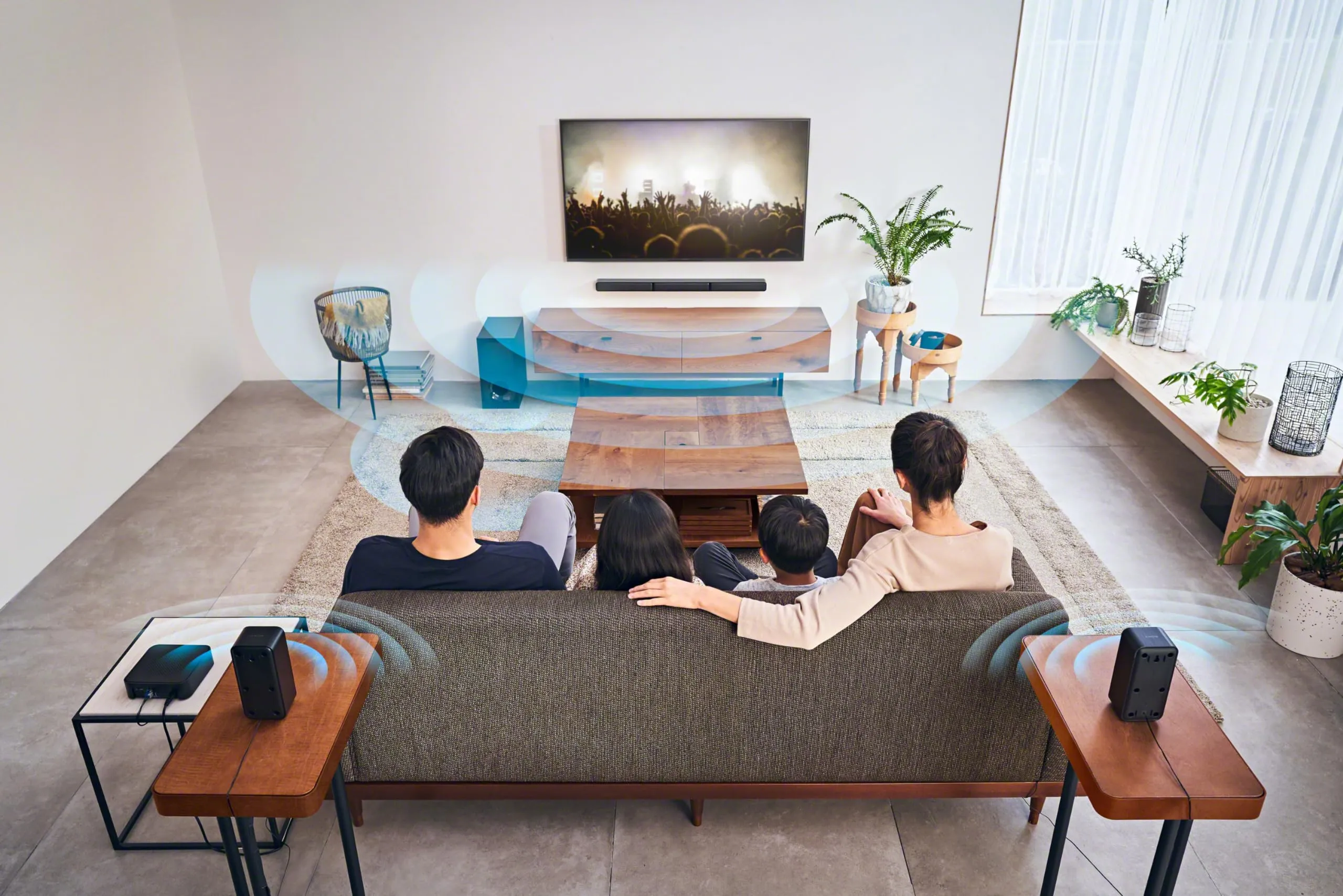 Sony HT-S40R Soundbar 5.1 Canali 600W Dolby Digital, Subwoofer Cablato e Speaker Posteriori Wireless, Bluetooth, Nero - immagine 7