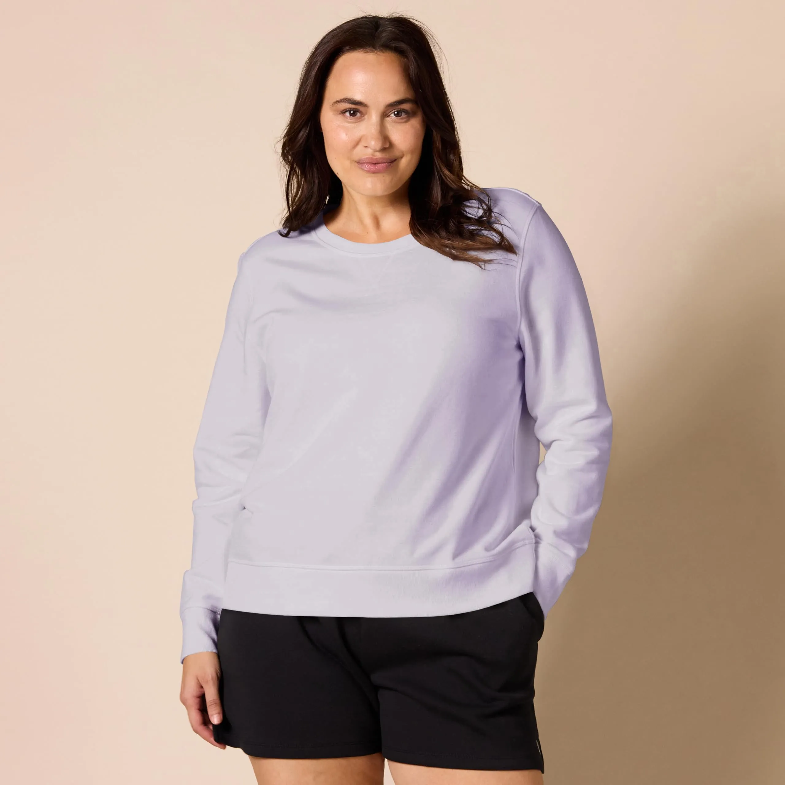 Amazon Essentials Felpa in Pile Girocollo Donna, Lilla, M - immagine 6