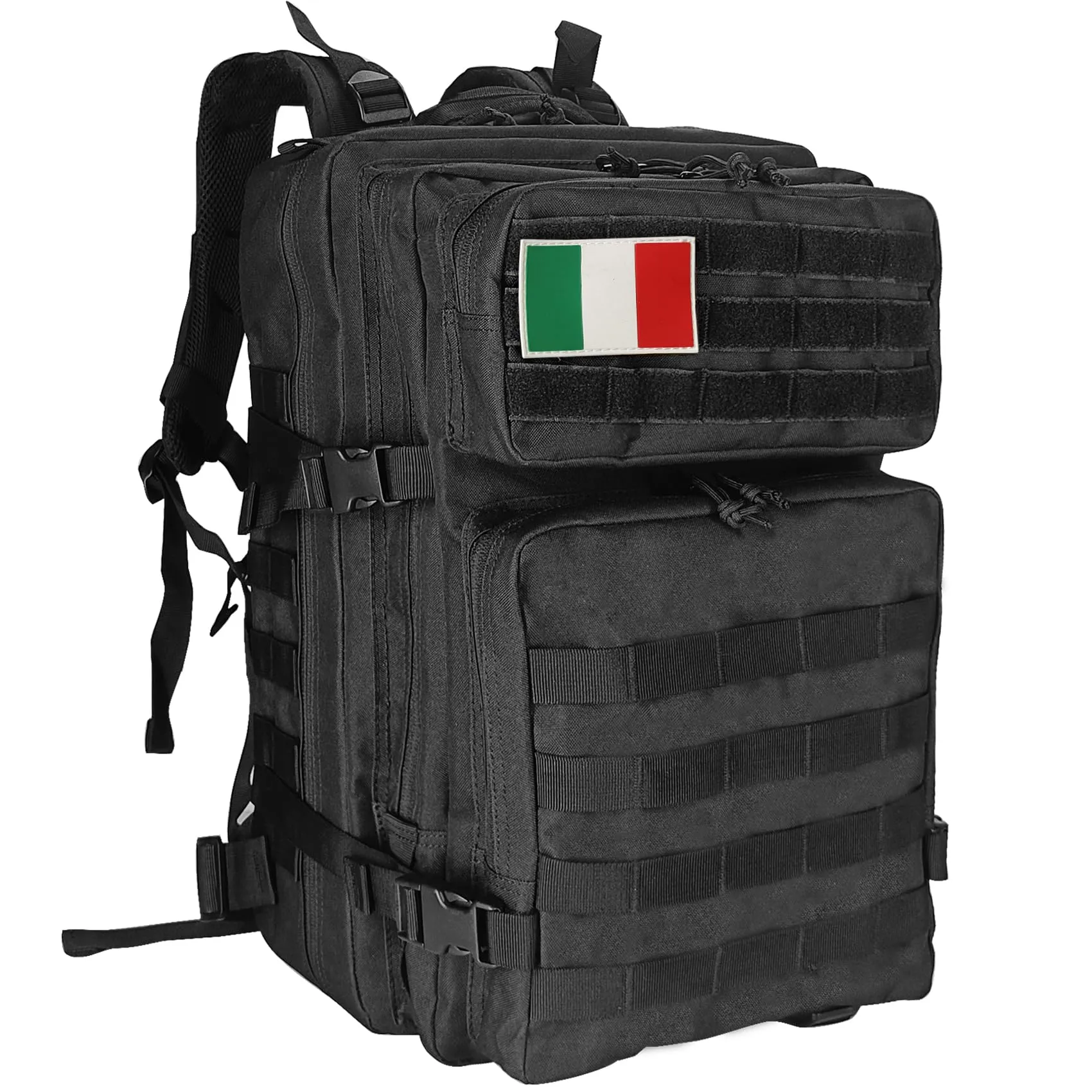 Oreunik Zaino Militare Tattico Impermeabile 45L Molle per Trekking e Campeggio, Nero - immagine 1