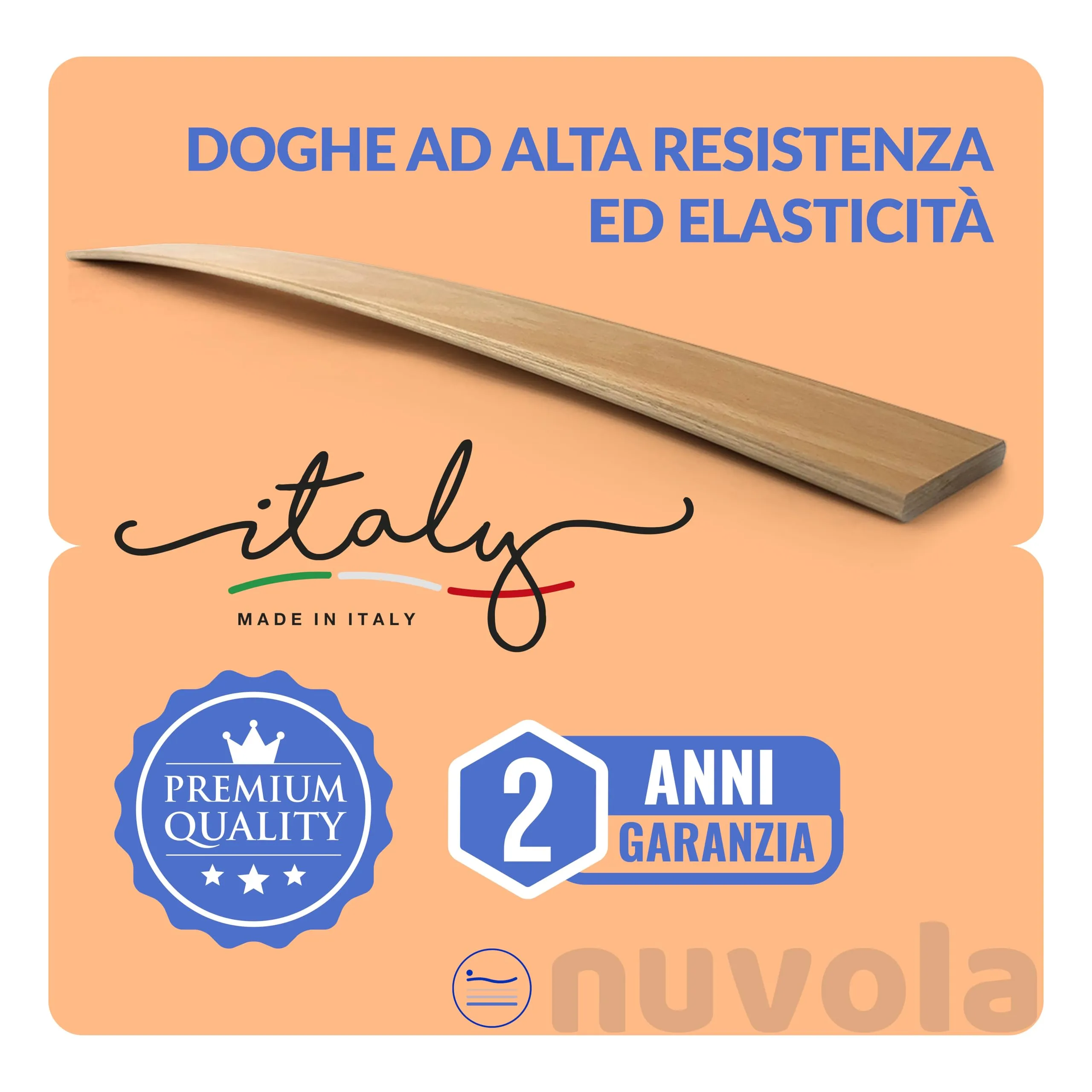 NUVOLA Atena Rete Letto Singolo 80x190 Ortopedica con Doghe in Legno e Struttura in Ferro - immagine 6