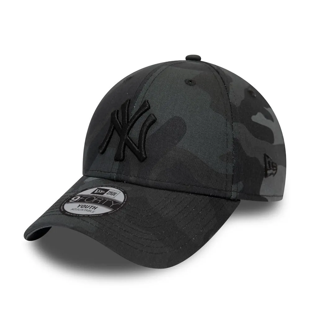 New Era New York Yankees MLB League Essential Midnight Camo 9Forty Adjustable Hat for Kids - immagine 1