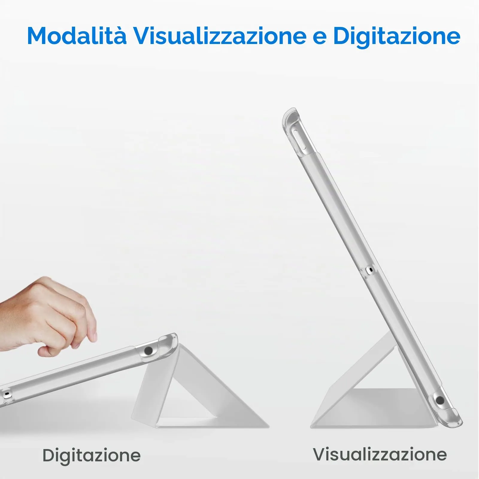 JETech Custodia per iPad 9ª/8ª/7ª Gen 10,2", Bianco - immagine 5
