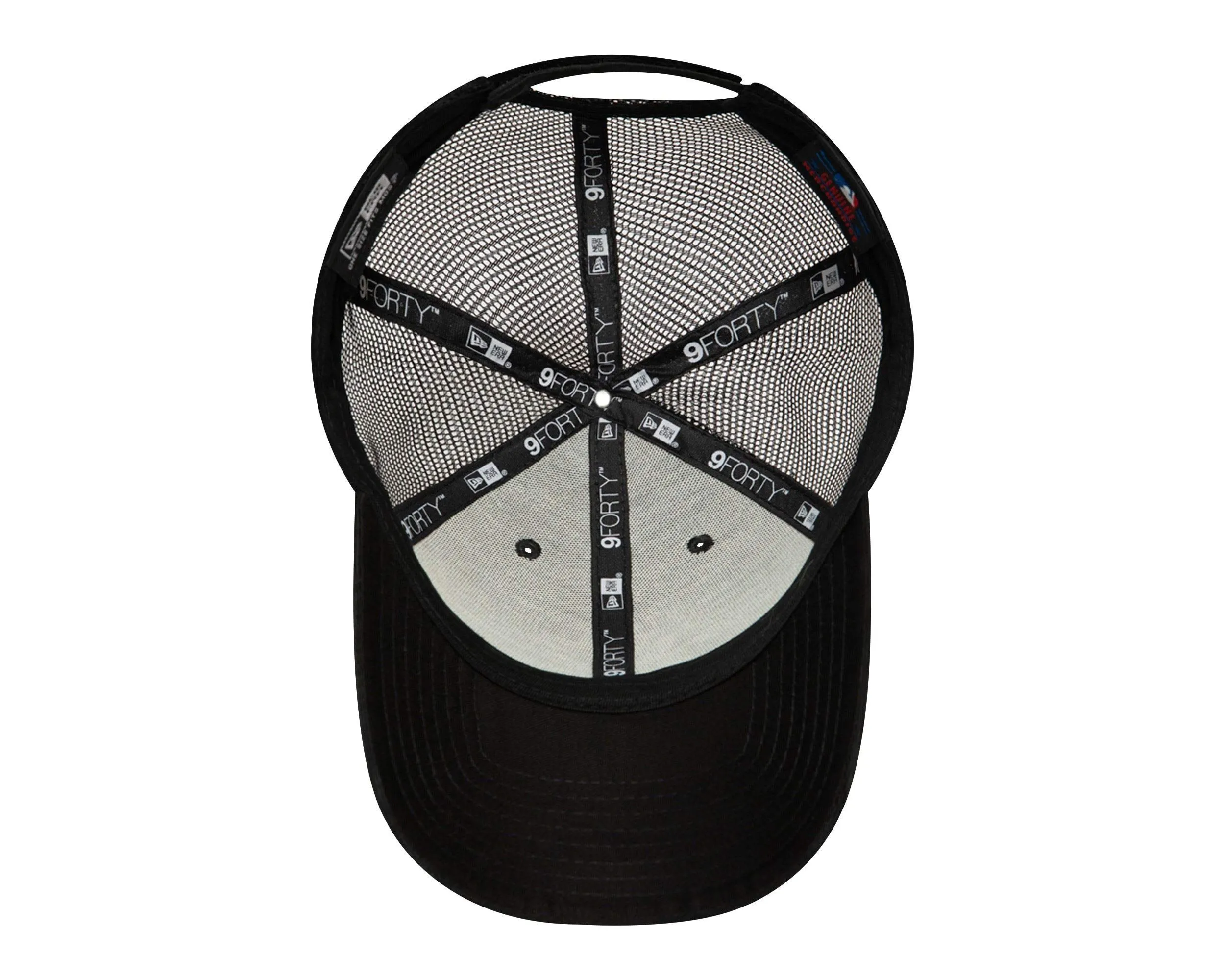 New Era York Yankees MLB 9FORTY Adjustable Mesh Cap - Black - One Size - immagine 5
