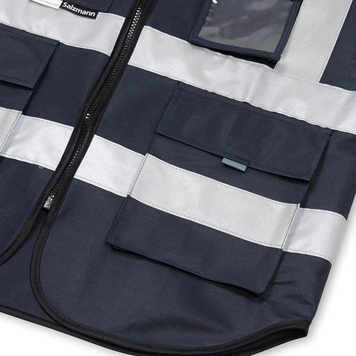 Salzmann Gilet ad alta visibilità riflettente, Blu Navy, XS - immagine 2
