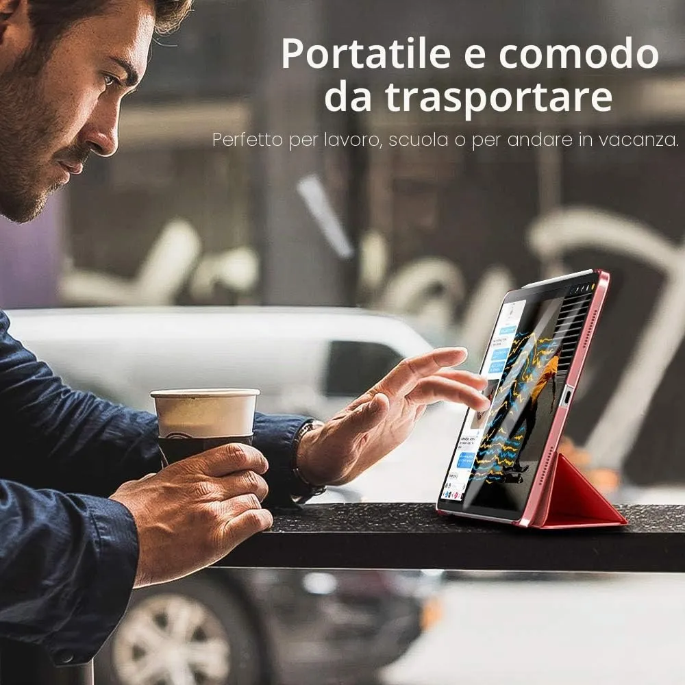 TiMOVO Cover per iPad Air 11" M4/M3/M2, Air 5a/4a Gen, 10.9" - Rosso - immagine 7