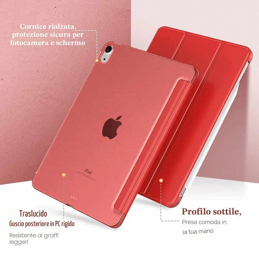 TiMOVO Cover per iPad Air 11" M4/M3/M2, Air 5a/4a Gen, 10.9" - Rosso - immagine 9