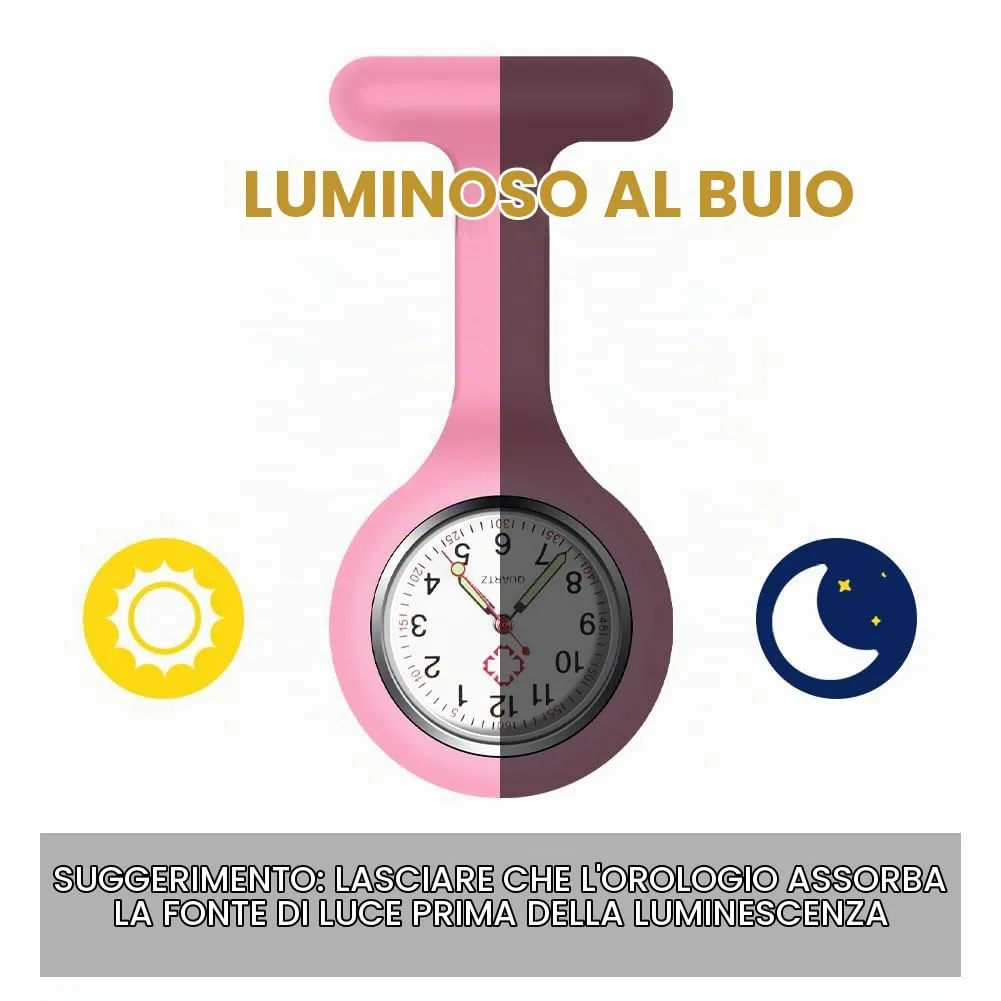 Vicloon Orologio da Infermiere in Silicone con Spilla, 3 Pezzi - immagine 6
