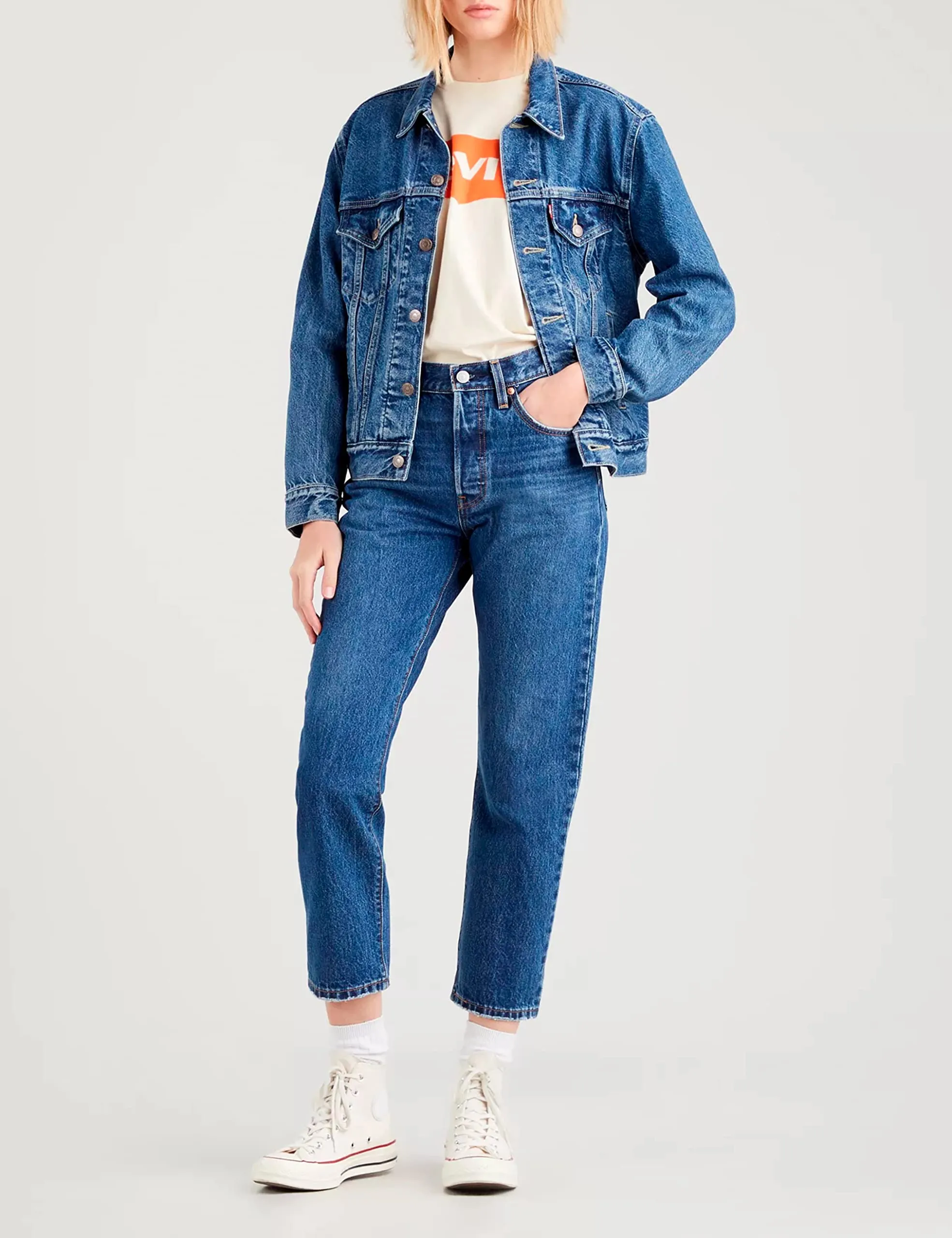 Levi's 501 Crop Jeans Donna, Orinda Troy Horse, 30W / 30L - immagine 8