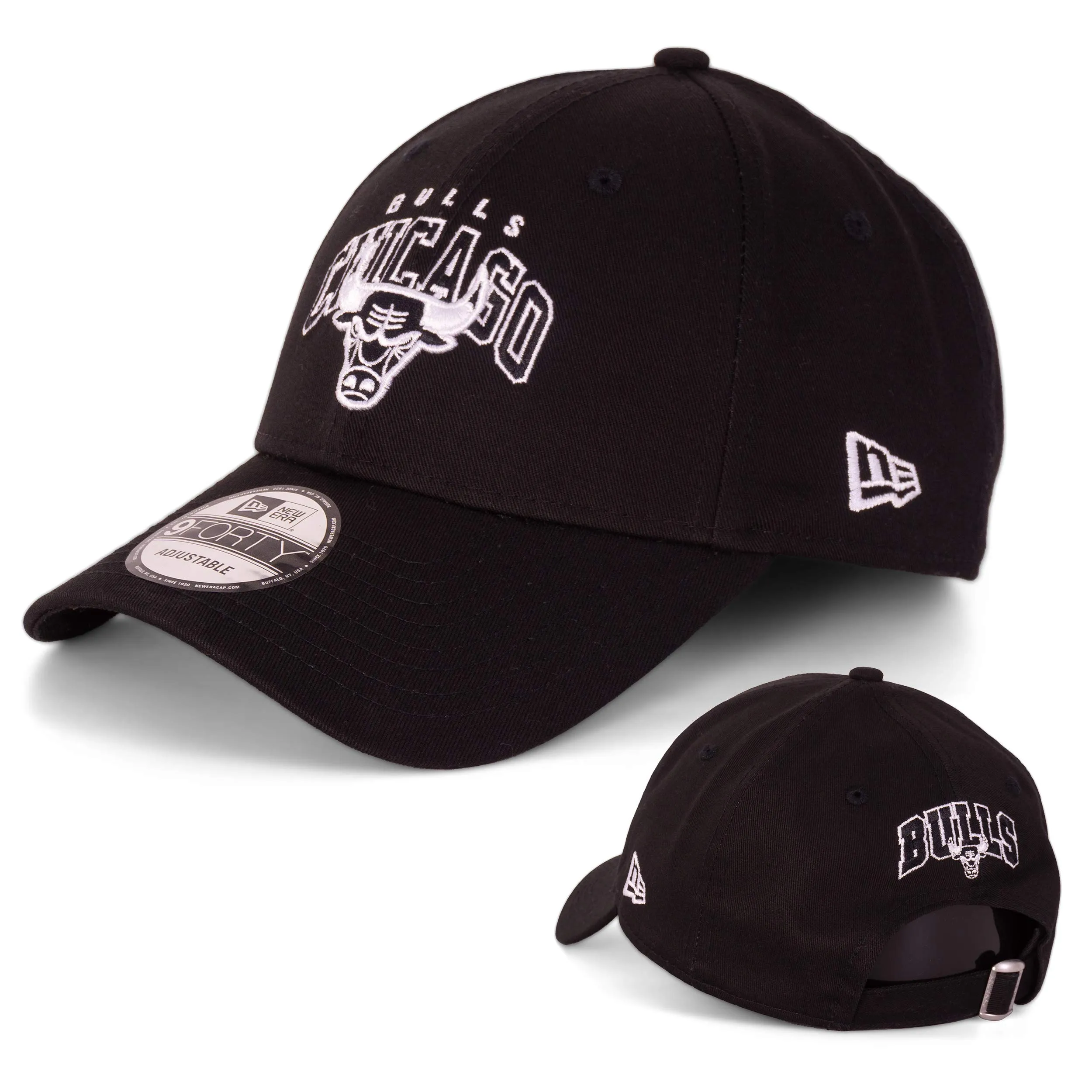 New Era 9Forty Chicago Bulls Berretto da baseball Nero Bianco Taglia unica - immagine 1