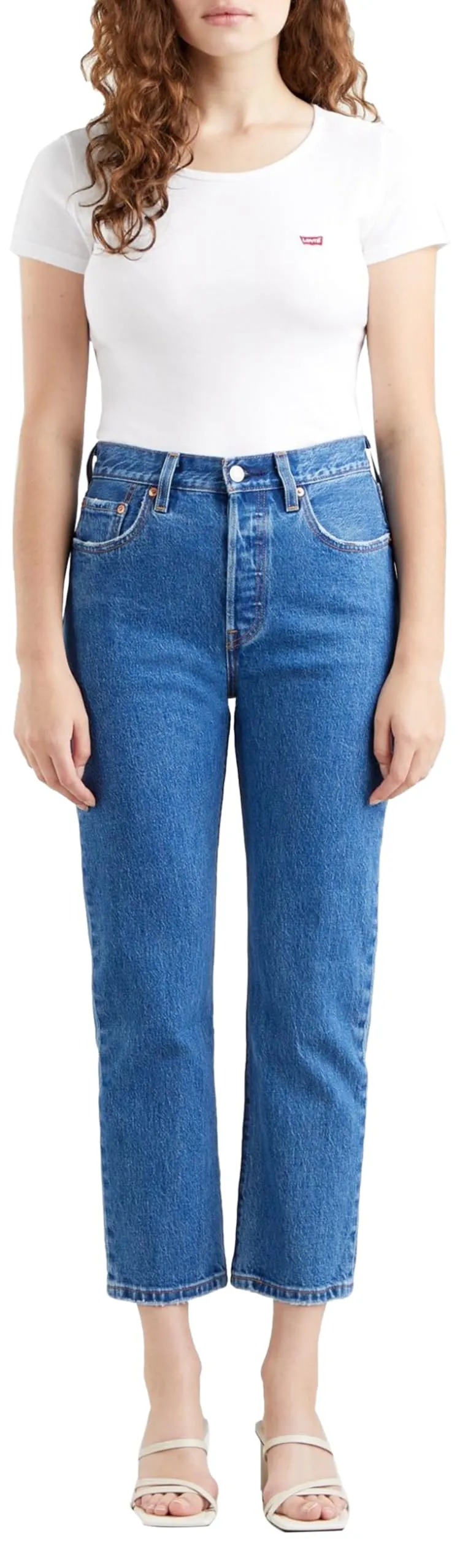 Levi's 501 Crop Jeans Donna, Jazz Pop, 27W / 30L - immagine 2