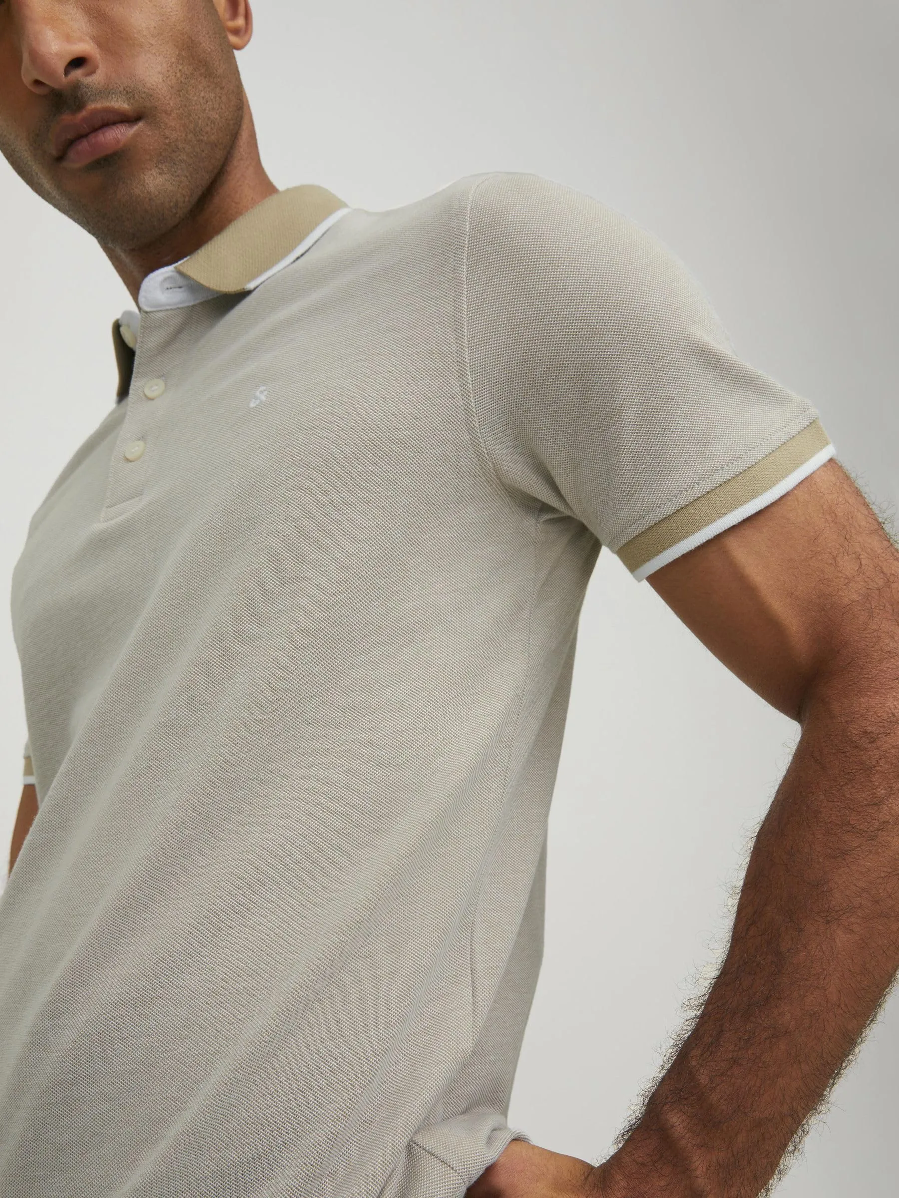 Jack & Jones Jjepaulos Polo SS Noos Maglietta - Crockery - Slim Fit - L - immagine 6