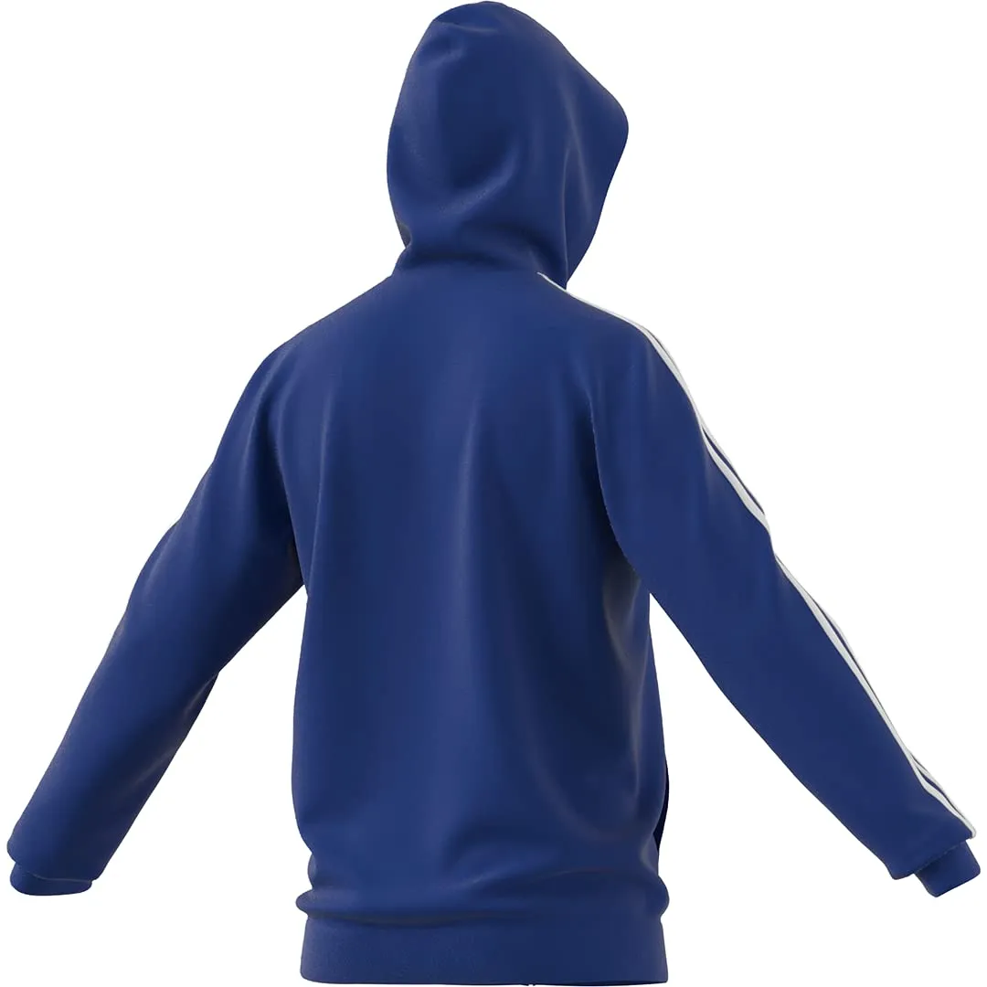 adidas Men's Essentials French Terry 3-Stripes Full-Zip Hoodie, Team Royal Blue/White, XXL - immagine 2