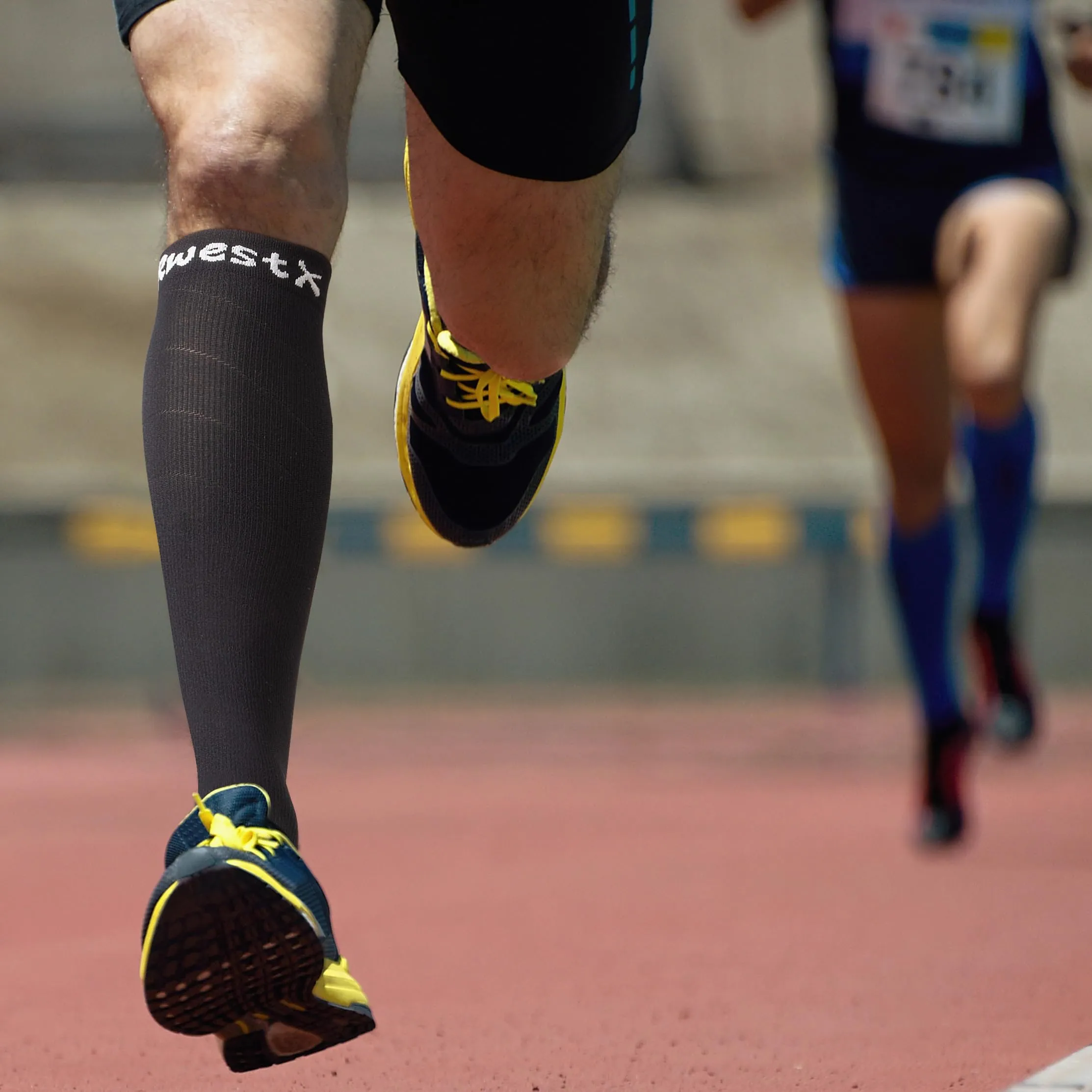 Rwest X Calze a Compressione Graduata per Donna e Uomo, Nero, 40-43 - immagine 4