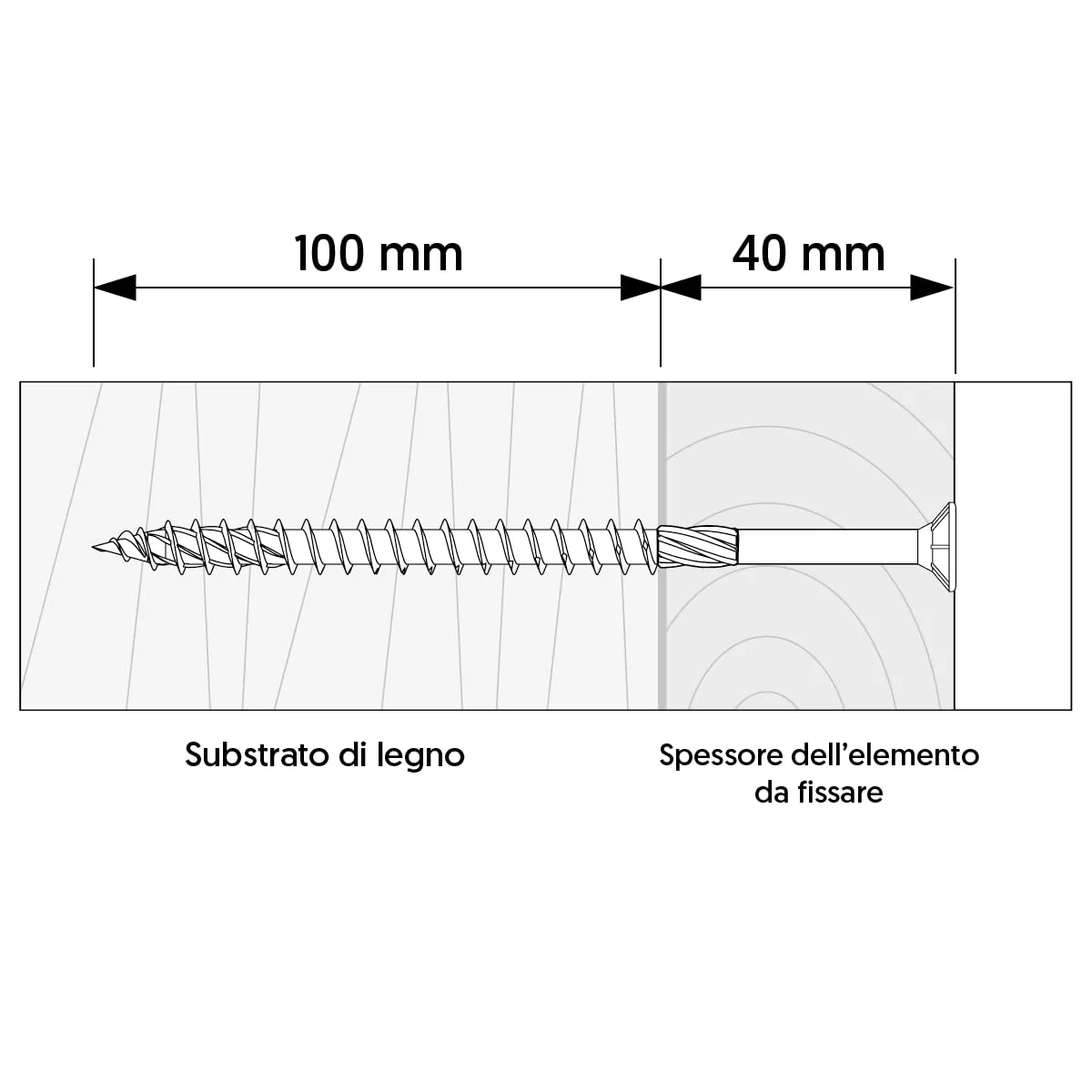Klimas Vis à bois bichromatée tête fraisée filetage partiel empreinte torx pointe anti-fendage 8 x 140 mm - Boîte de 50 - immagine 2