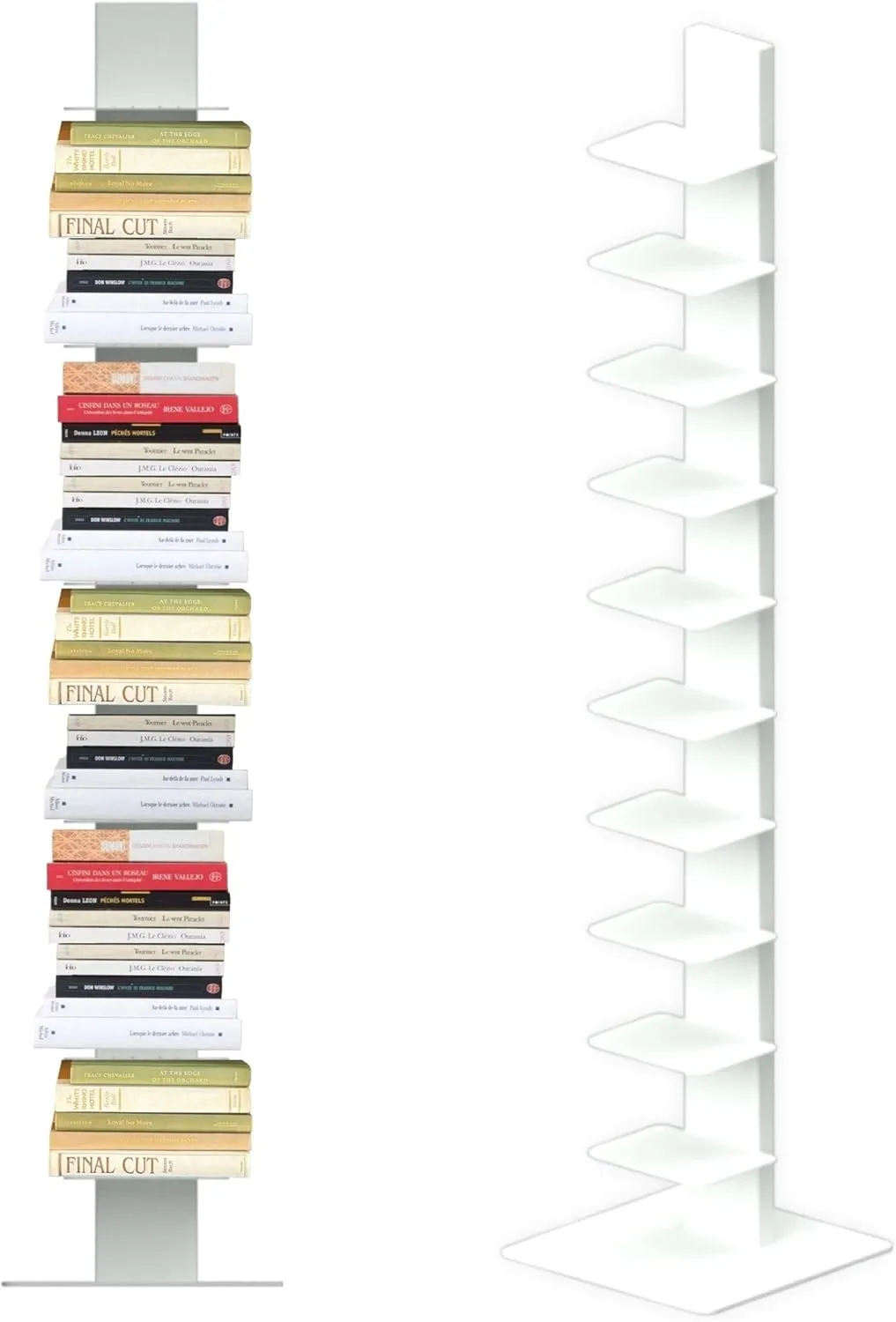 Flo.mar Libreria a Colonna Verticale Bianca, 153 cm, 14 Ripiani - immagine 9