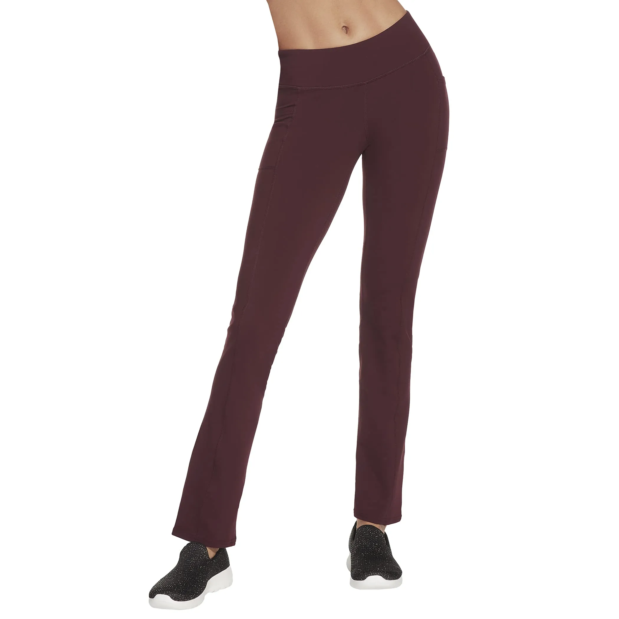 Skechers Pantaloni Casual da Donna, Rosso Vinaccia, XS - immagine 1