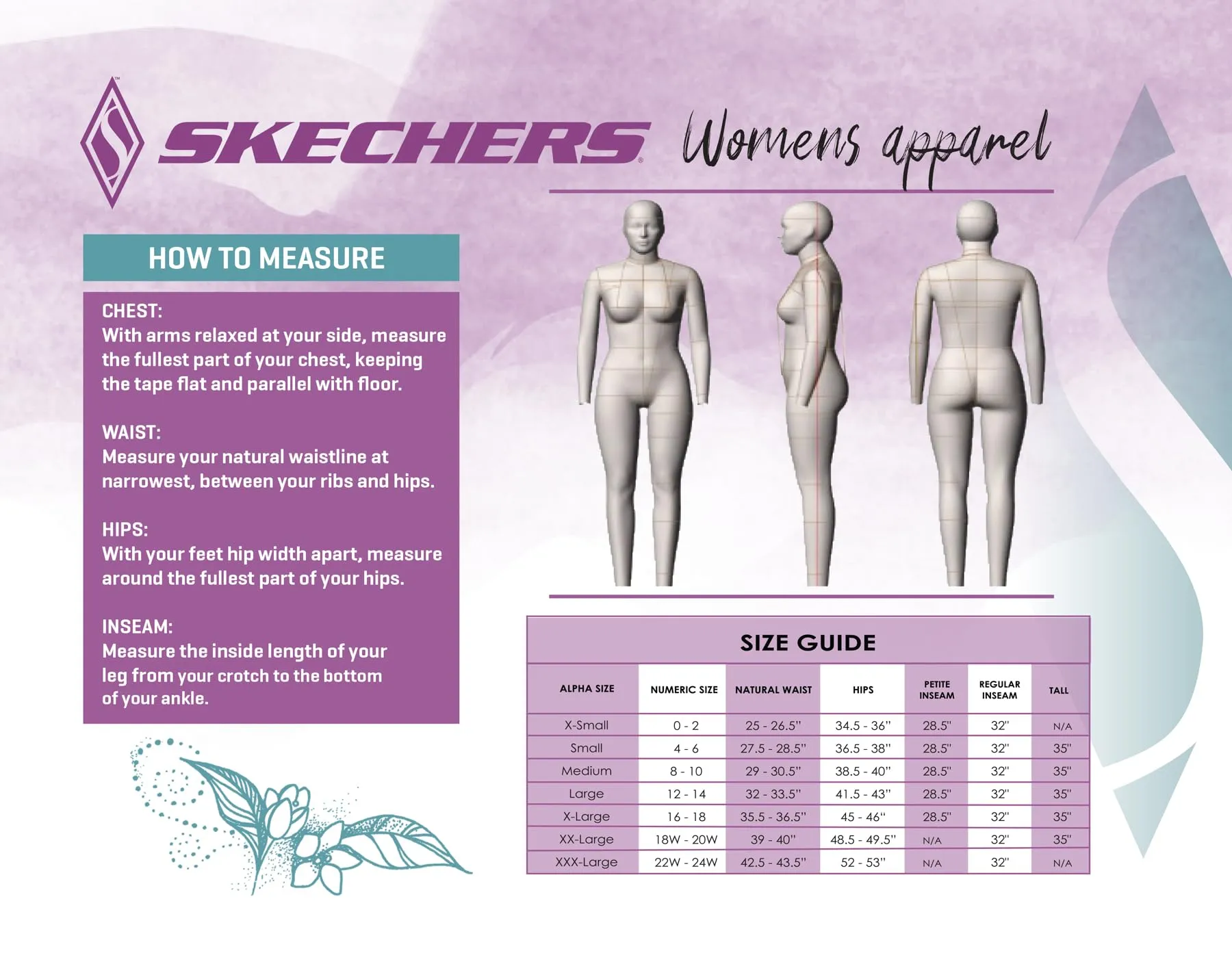 Skechers Go Walk Leggings, Nero Spesso, XXL Tall - immagine 5