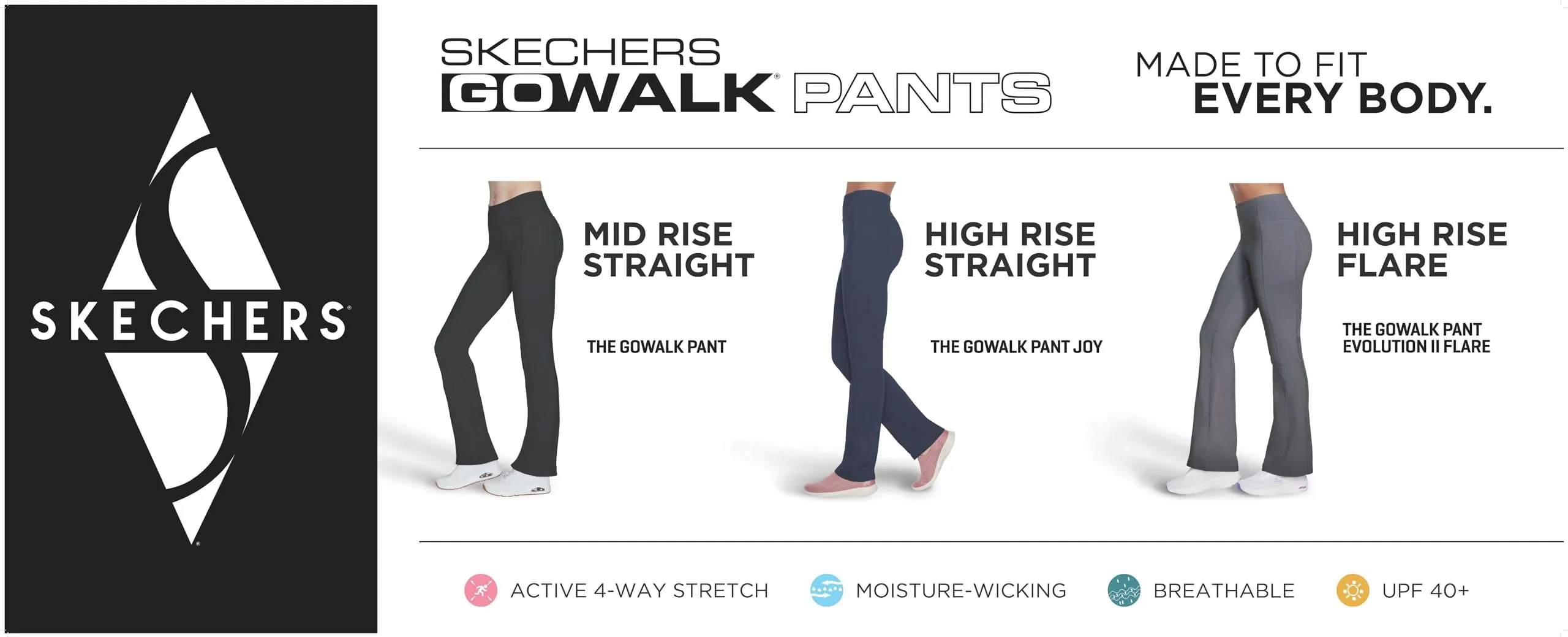 Skechers Go Walk Leggings Donna, Antracite, XS - immagine 4