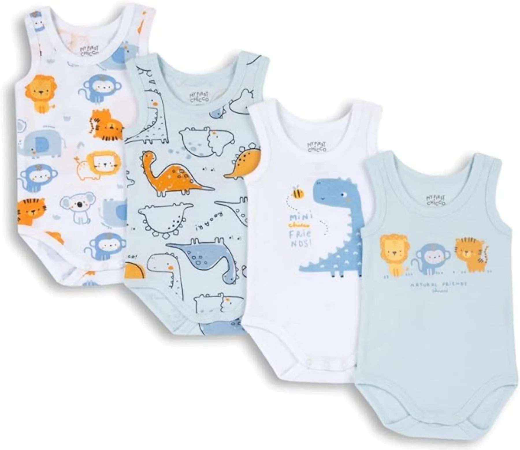 Chicco Set di 4 Body a Maniche Corte 0-24 Mesi - immagine 1