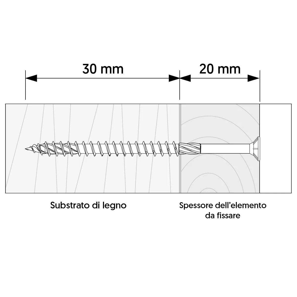 KLIMAS Viti per legno Torx testa svasata 4 x 50 mm, 300 pezzi, Giallo - immagine 2