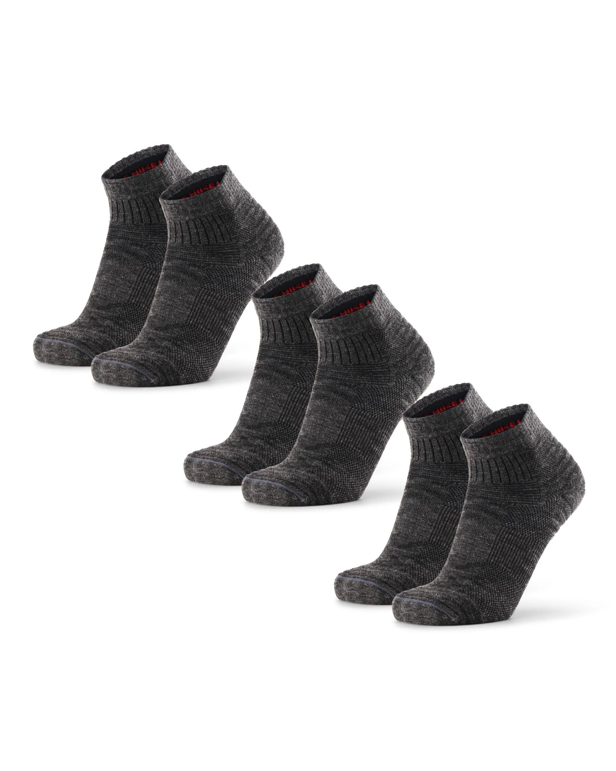 Danish Endurance Calze Trekking Corte Merino, 3 Paia, Grigio, 43-47 - immagine 1