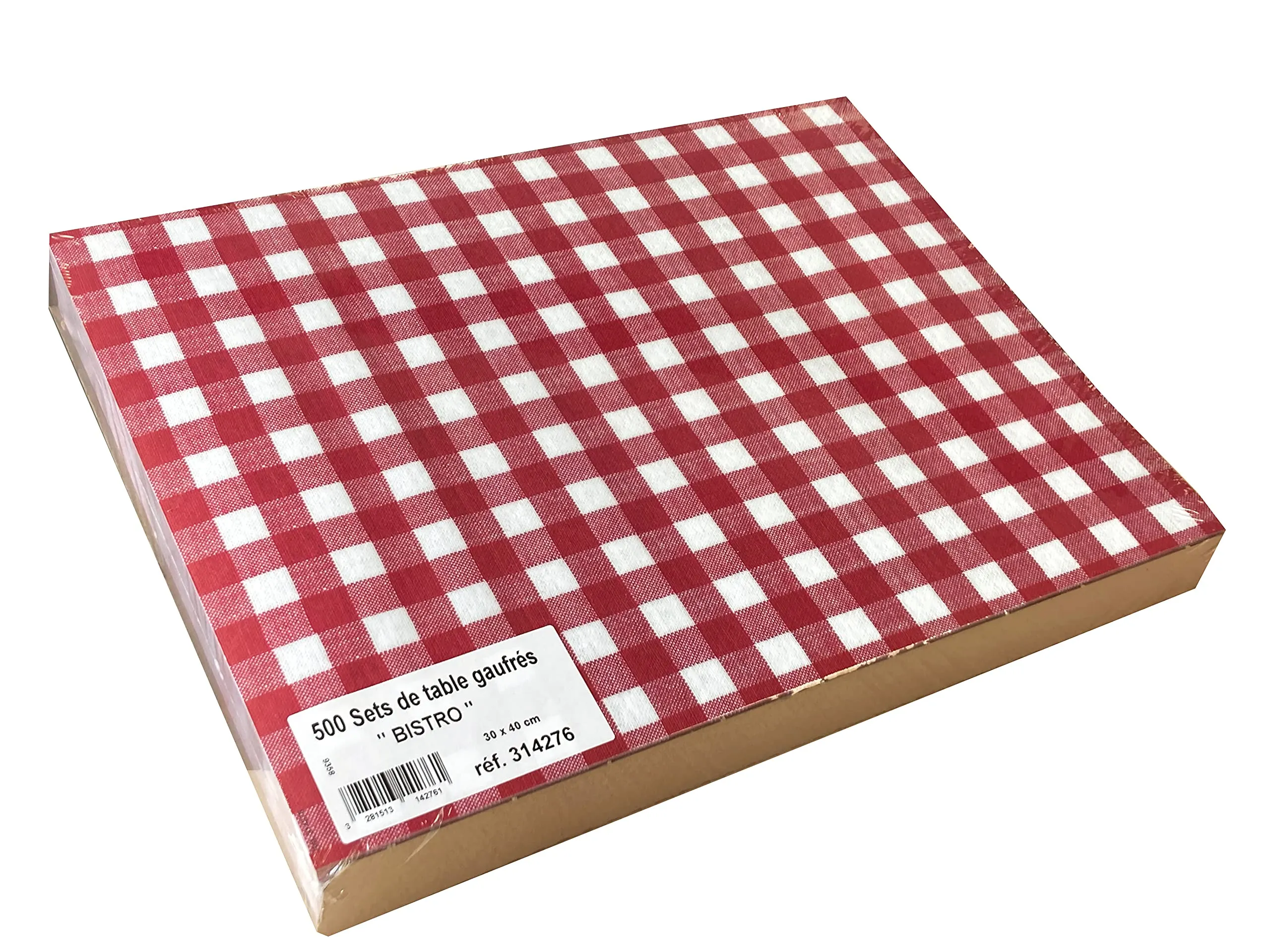 Pronappe Tovagliette Monouso in Carta Goffrata, Stampa Vichy Rosso, 30x40 cm, 500 Pezzi - 314276I - immagine 2