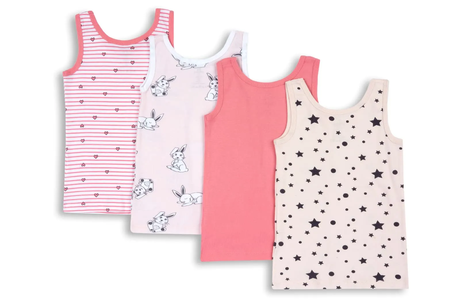 Chicco Set 4 Canottiere in Cotone per Bambina, Rosa, 2 Anni - immagine 2