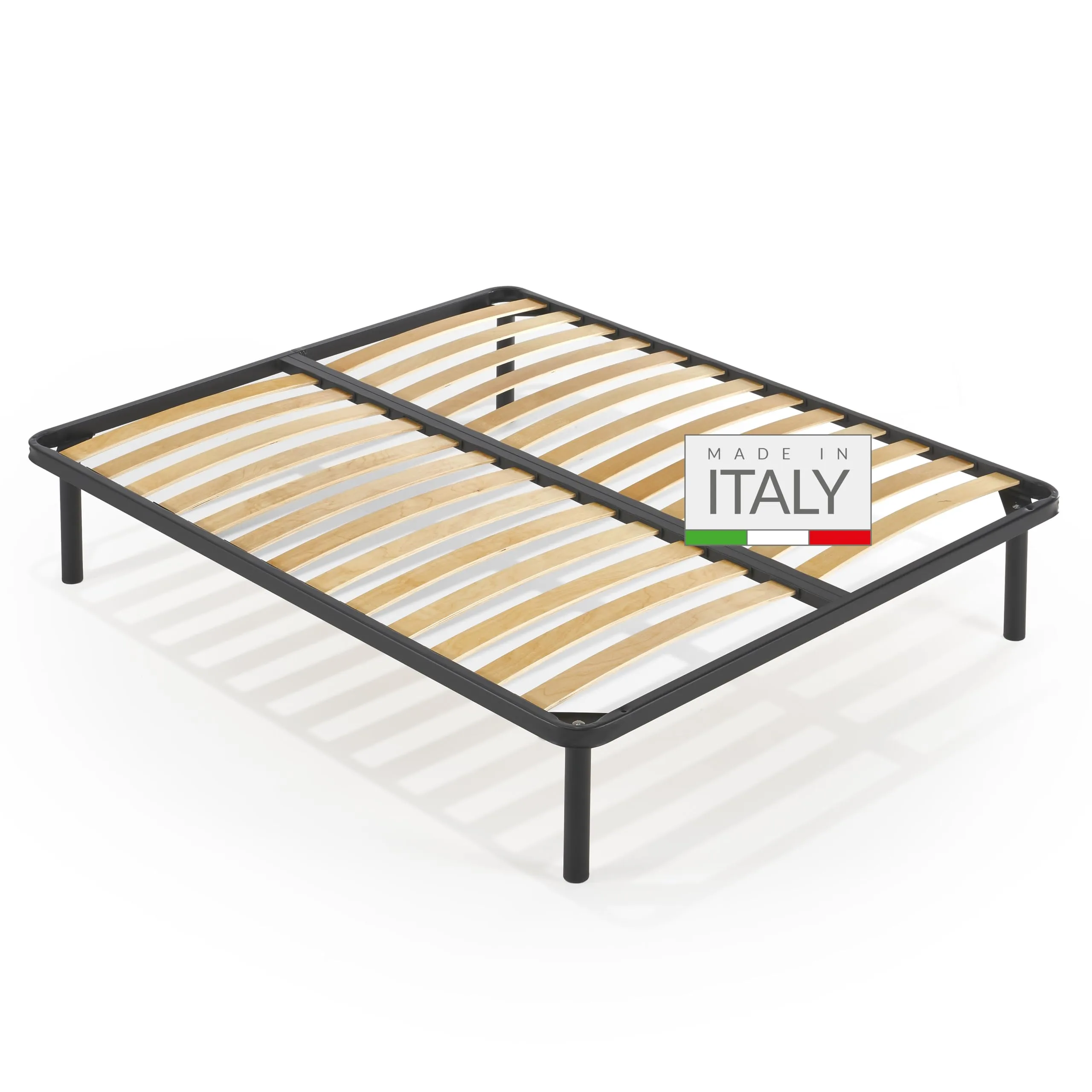 NUVOLA Atena Rete Matrimoniale 160x200 con Doghe in Legno di Betulla e Struttura in Ferro Ortopedica - immagine 1