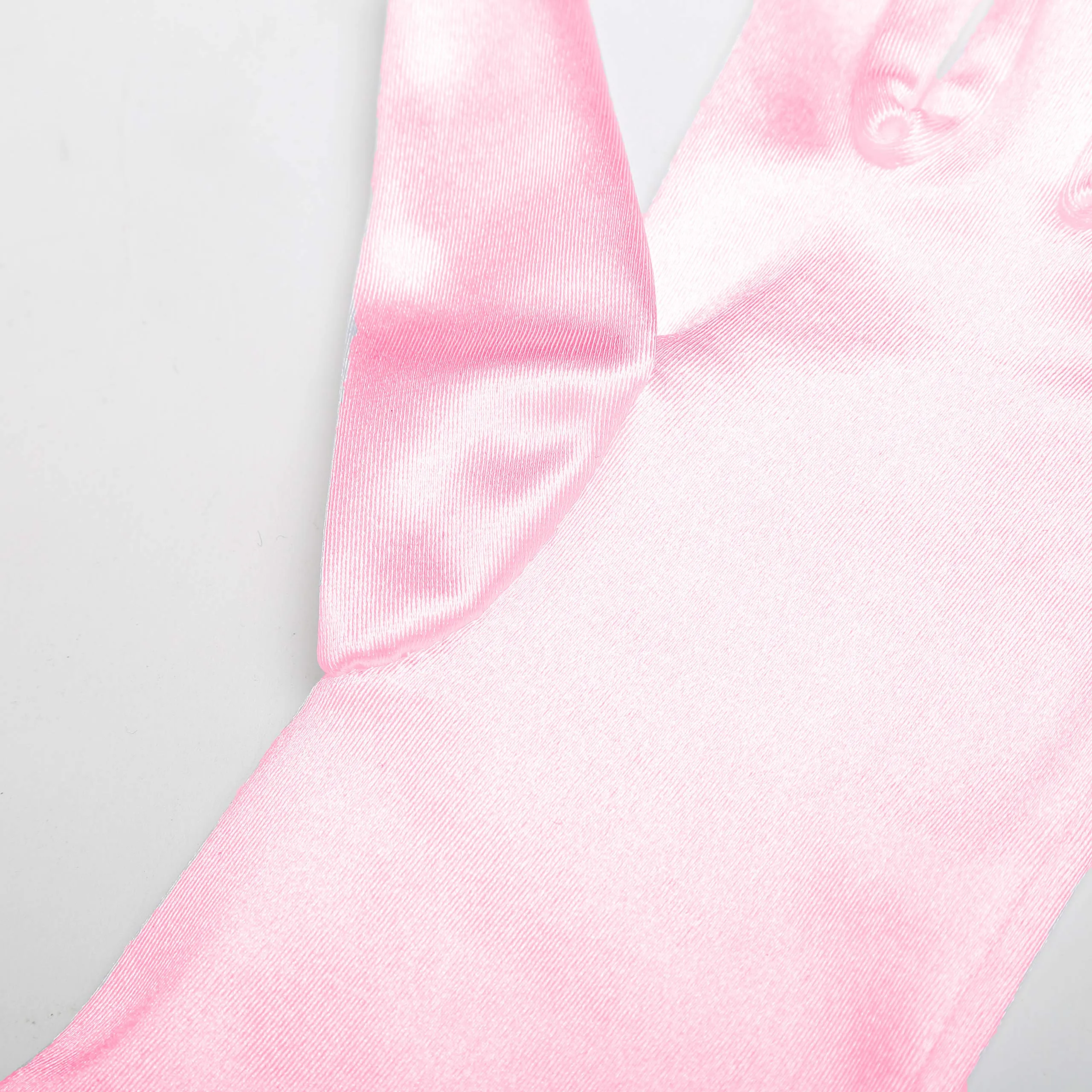 EORUBE Guanti lunghi in raso stile anni '20 per donna, rosa - immagine 4