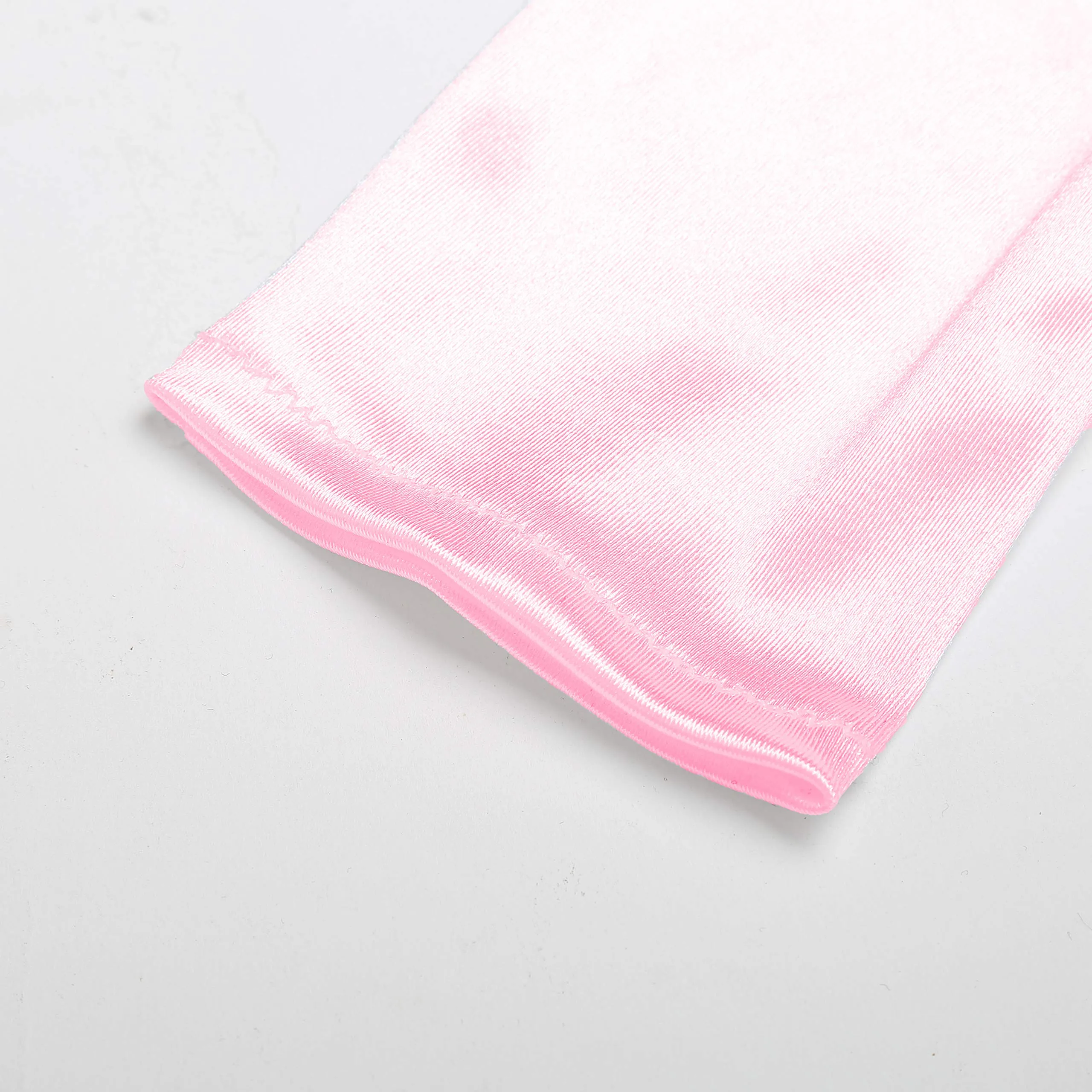 EORUBE Guanti lunghi in raso stile anni '20 per donna, rosa - immagine 5
