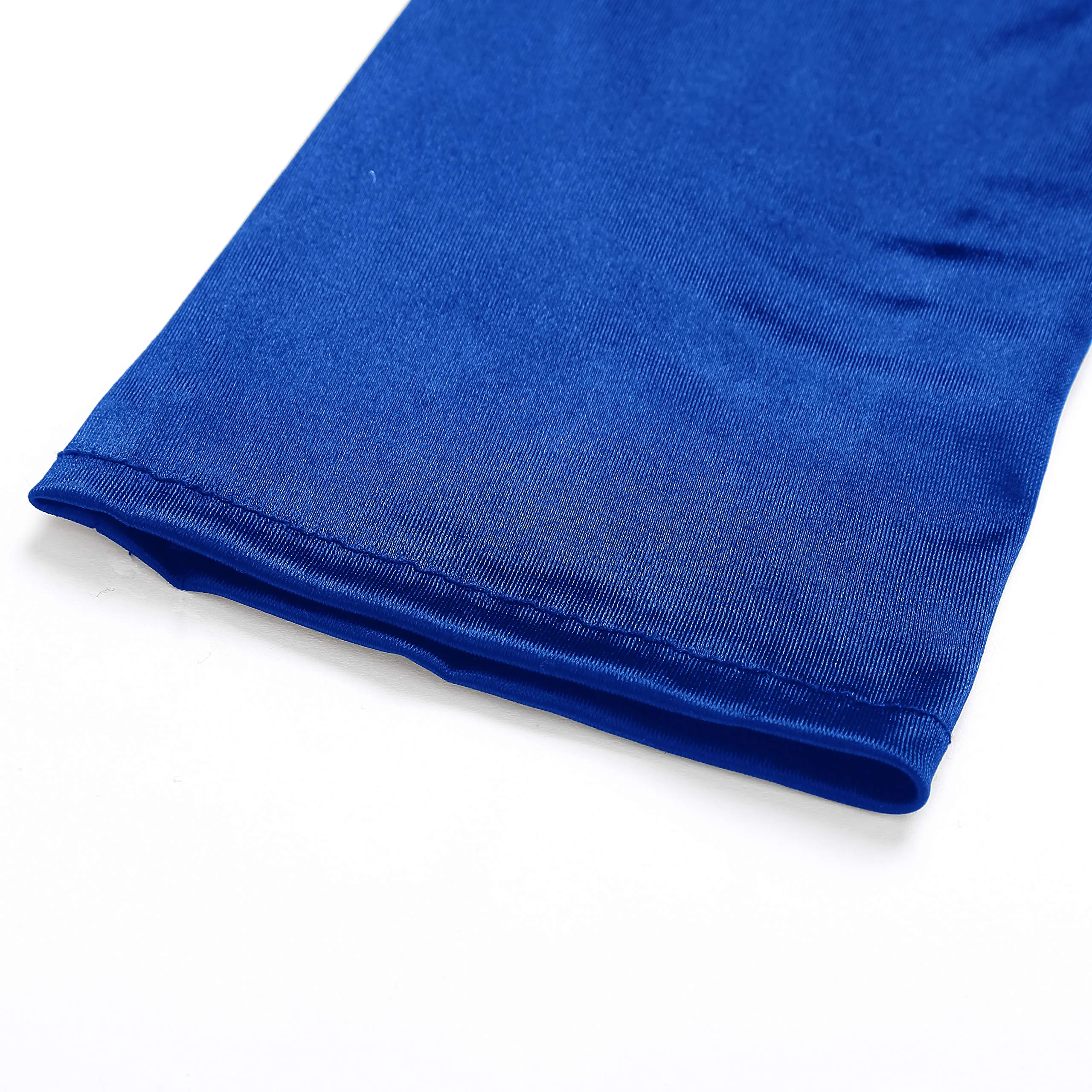 EORUBE Guanti lunghi in raso stile anni '20 per donna, blu - immagine 5