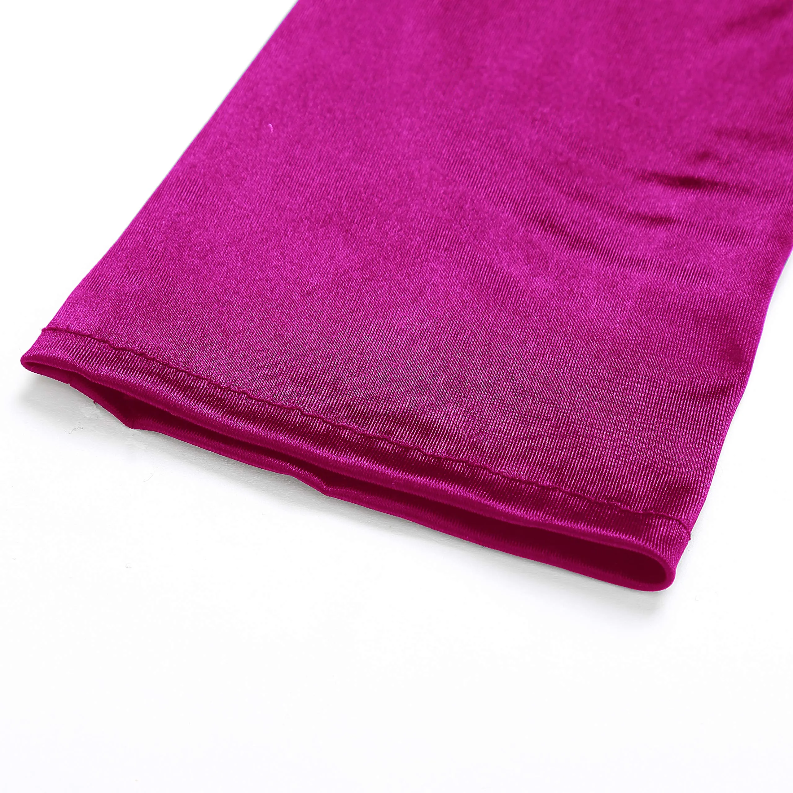 EORUBE Guanti lunghi in raso anni '20 per donna (Rosa Rosso) - immagine 5
