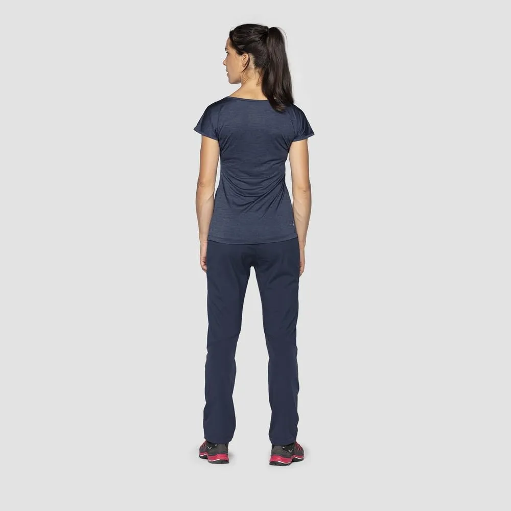 Salewa Donna Puez Melange Dry W S/S Tee, Navy Blazer Melange, 48/42 - immagine 3