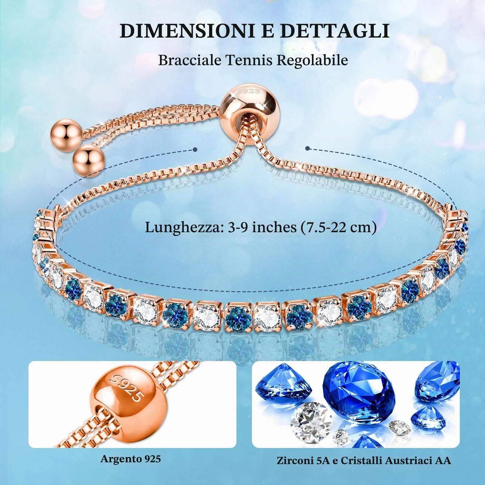 J.Fée Bracciale Tennis Donna in Argento 925 e Zircone 5A - immagine 2