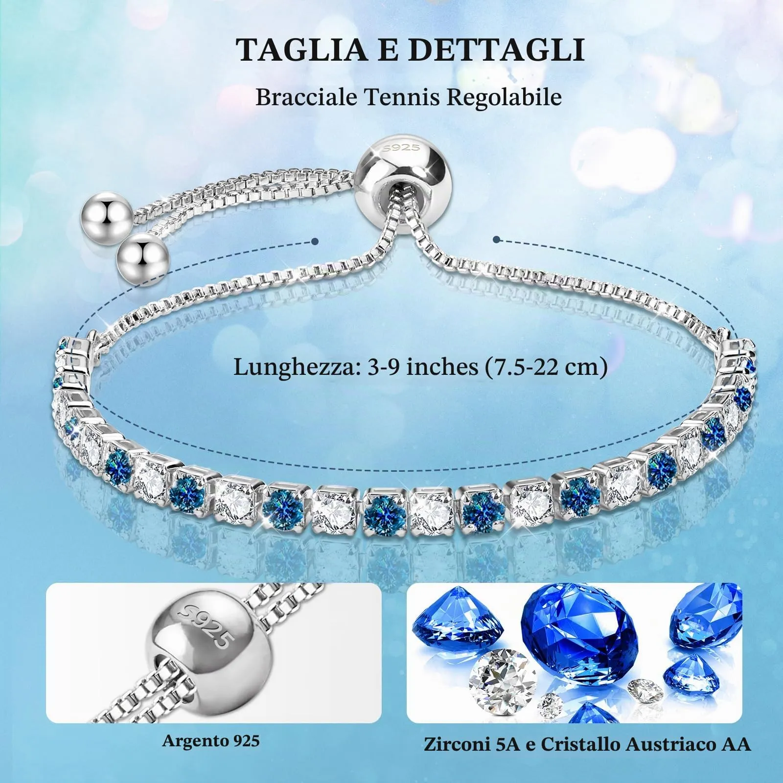 J.Fée Bracciale Tennis Donna in Argento 925 e Zircone 5A - immagine 2