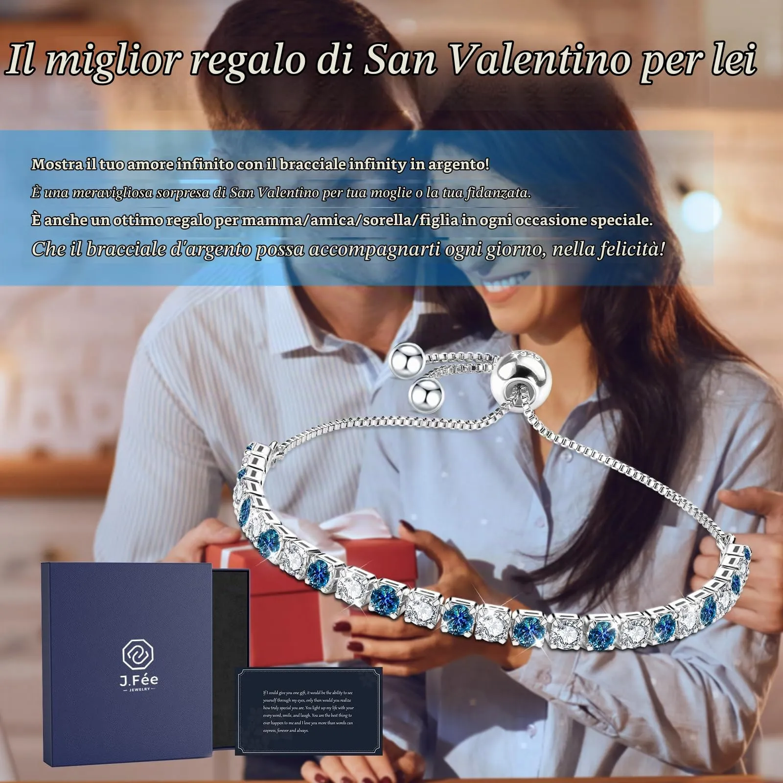 J.Fée Bracciale Tennis Donna in Argento 925 e Zircone 5A - immagine 6